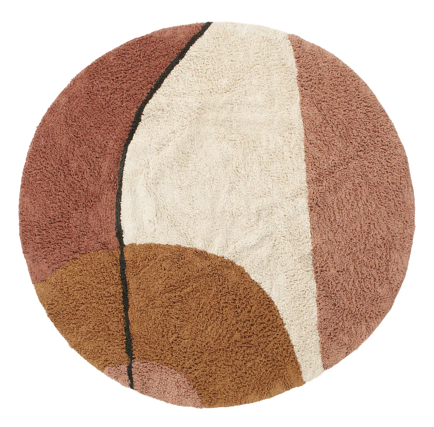 Runde tepper - Donostia Natural Cotton Shaggy (multi)