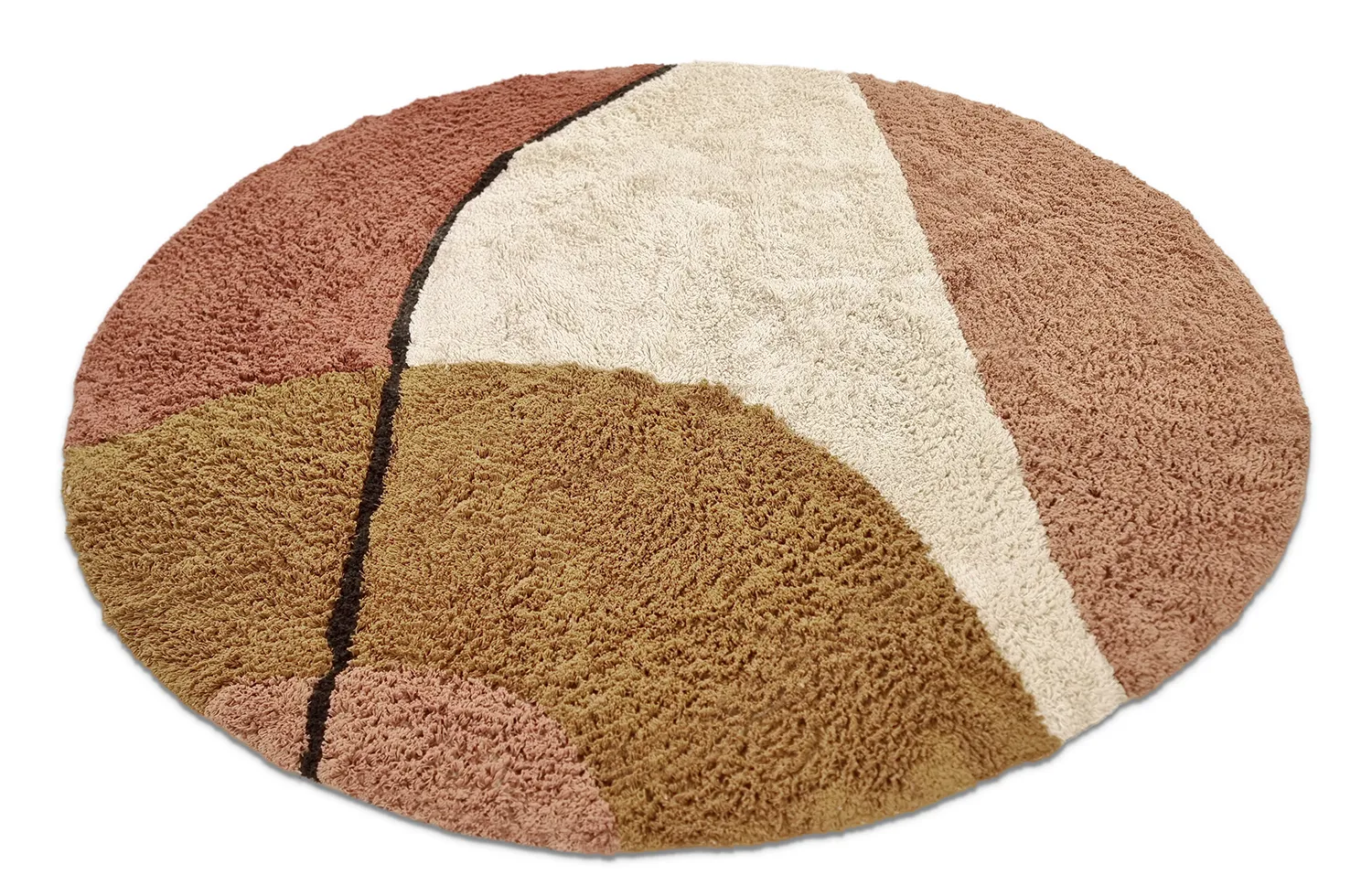 Runde tepper - Donostia Natural Cotton Shaggy (multi)