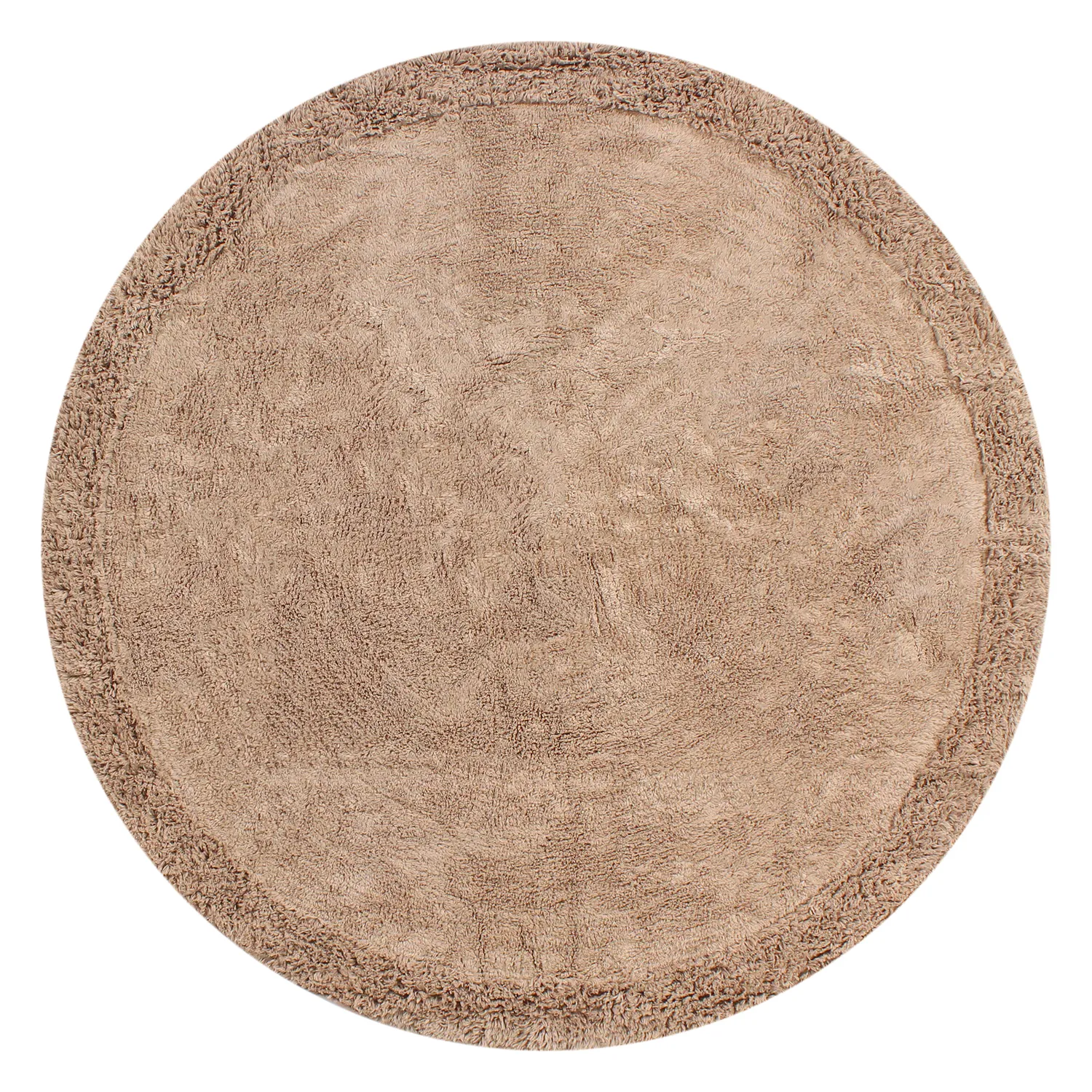Runde tepper - Ebba Natural Cotton Shaggy (brun)