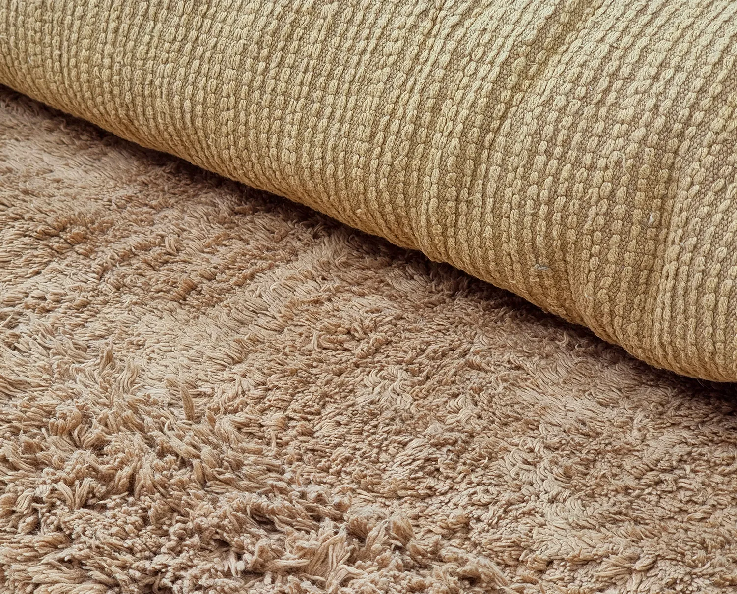 Runde tepper - Ebba Natural Cotton Shaggy (brun)