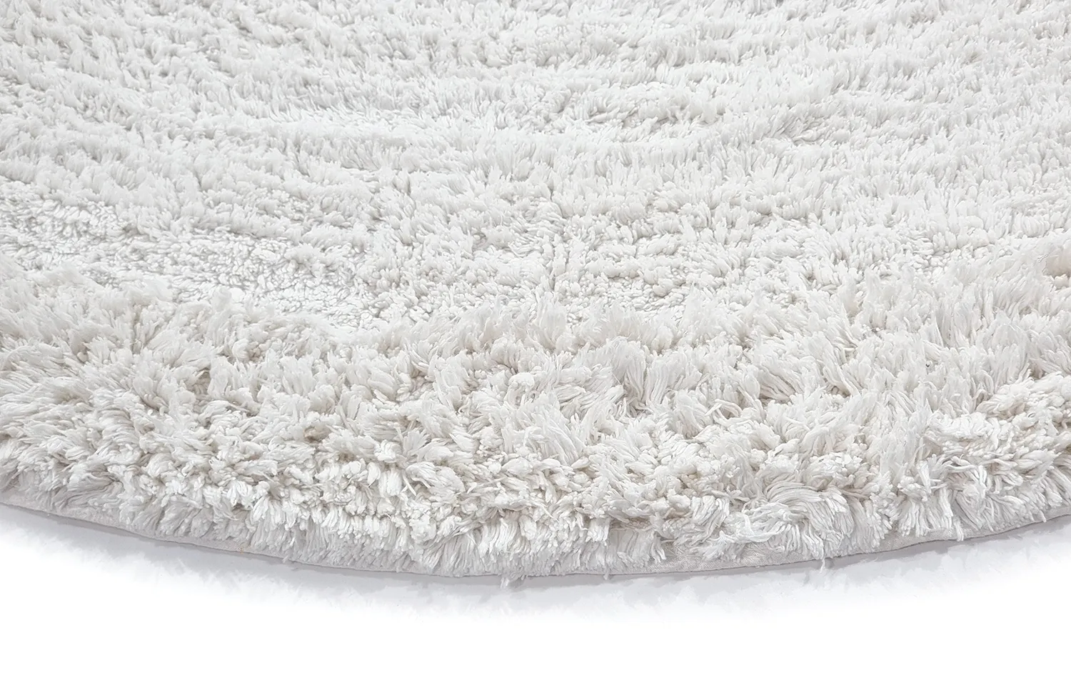 Runde tepper - Ebba Natural Cotton Shaggy (offwhite)