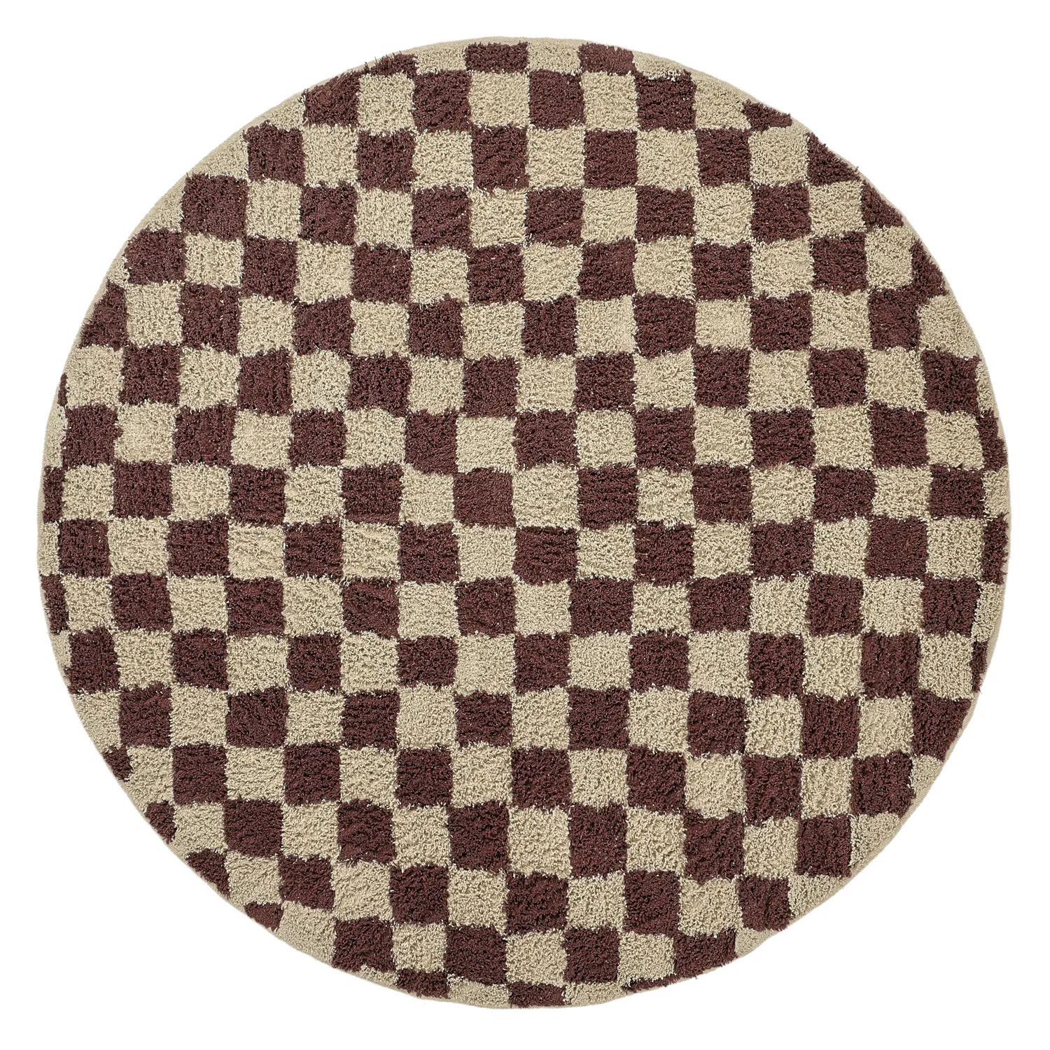 Runde tepper - Elsey Natural Cotton Shaggy (beige/brun)