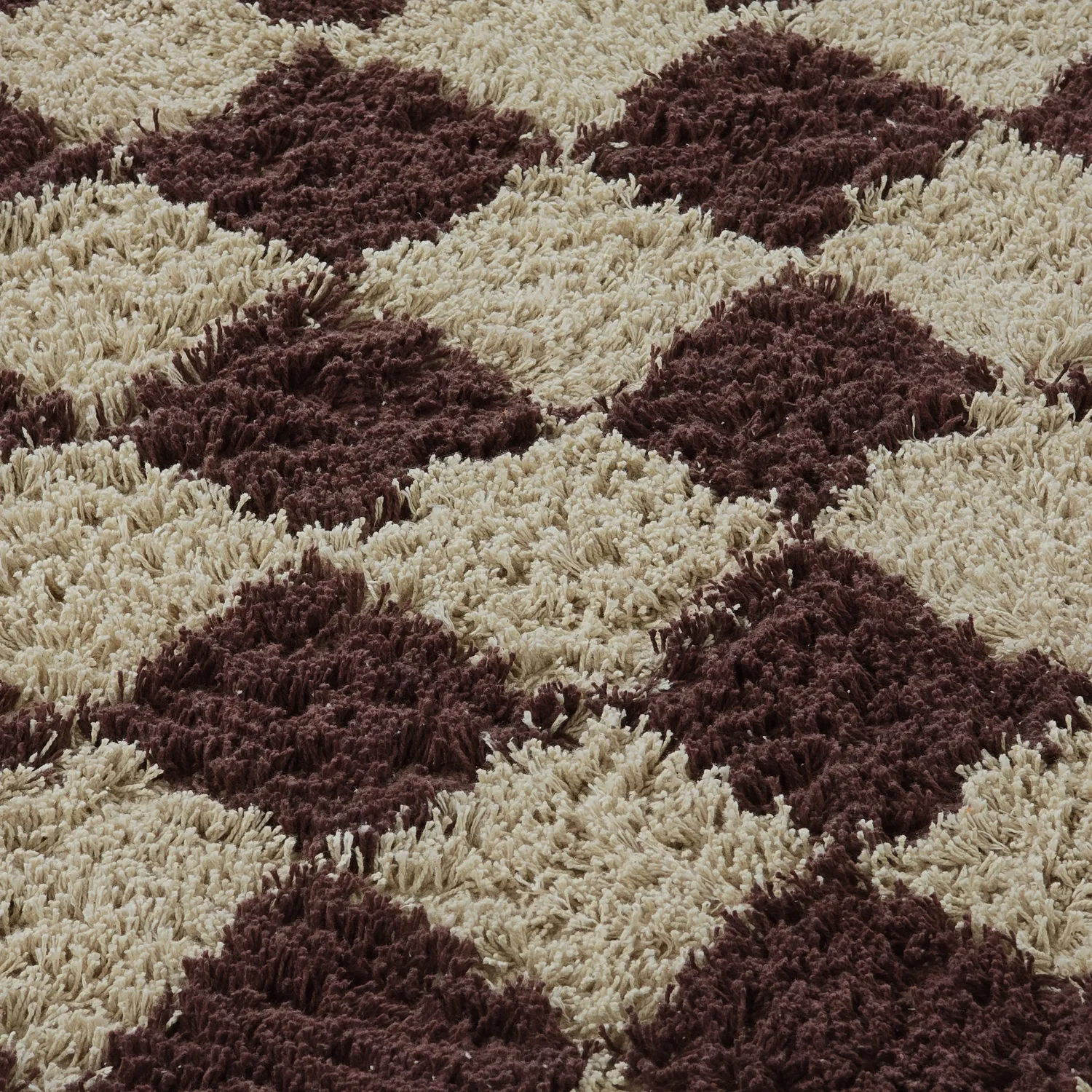 Runde tepper - Elsey Natural Cotton Shaggy (beige/brun)