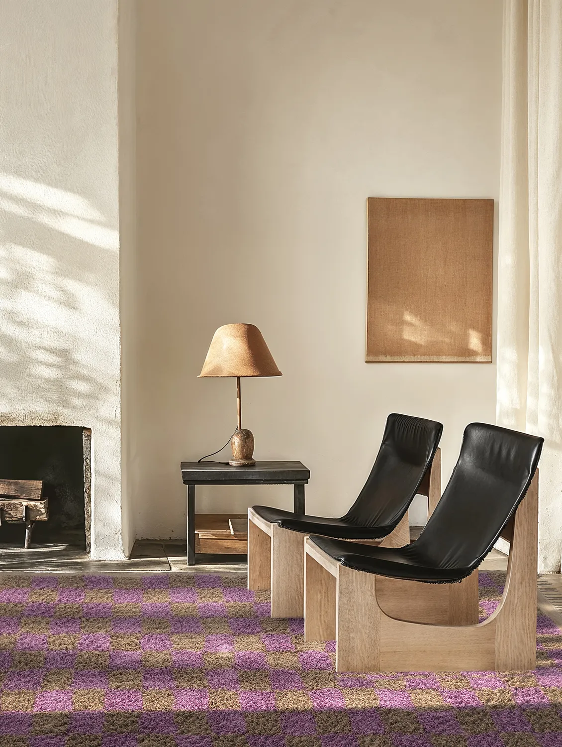 Ryetepper - Elsey Natural Cotton Shaggy (brun/lilla)