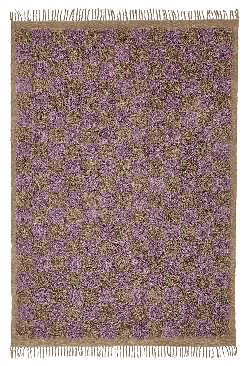 Ryetepper - Elsey Natural Cotton Shaggy (brun/lilla)