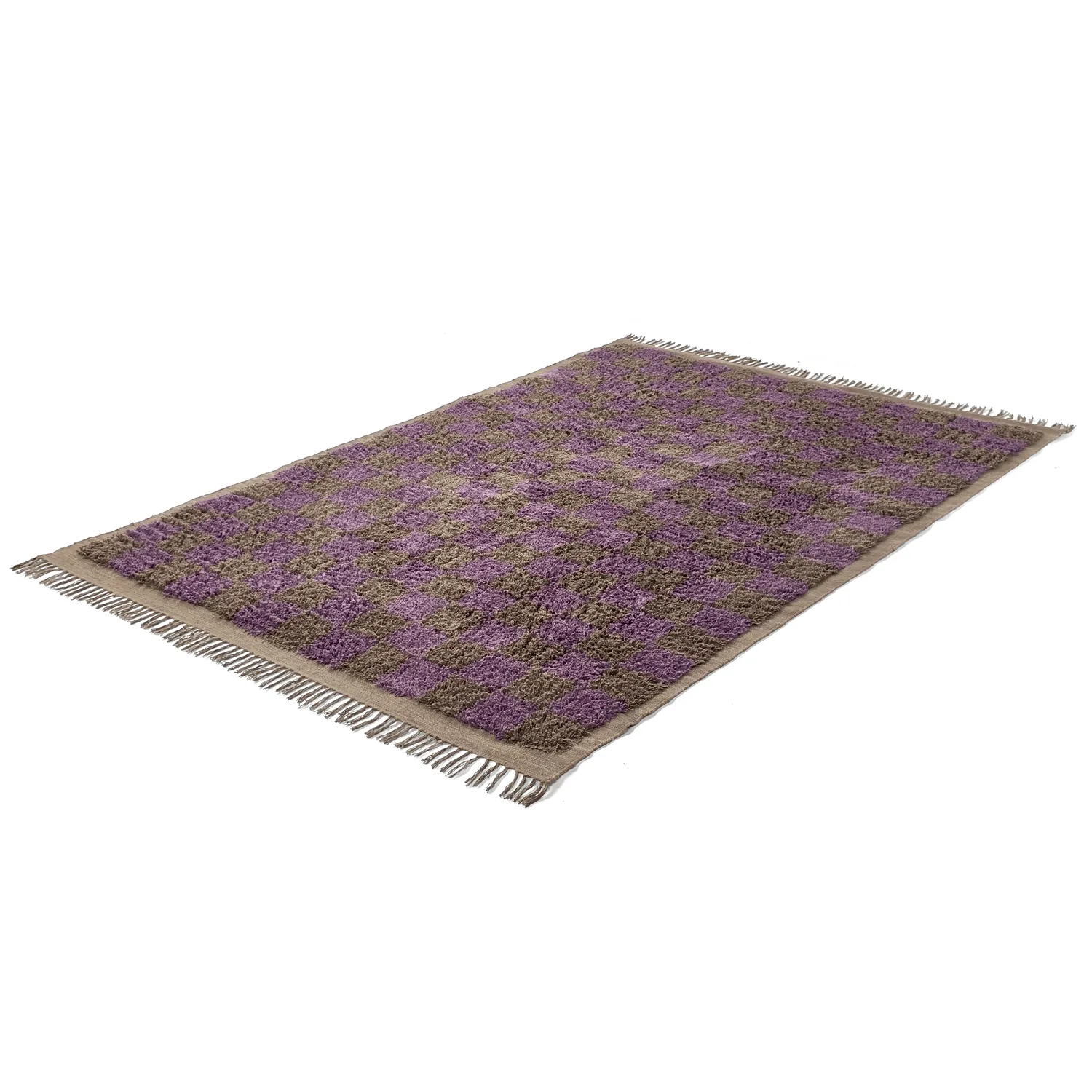 Ryetepper - Elsey Natural Cotton Shaggy (brun/lilla)