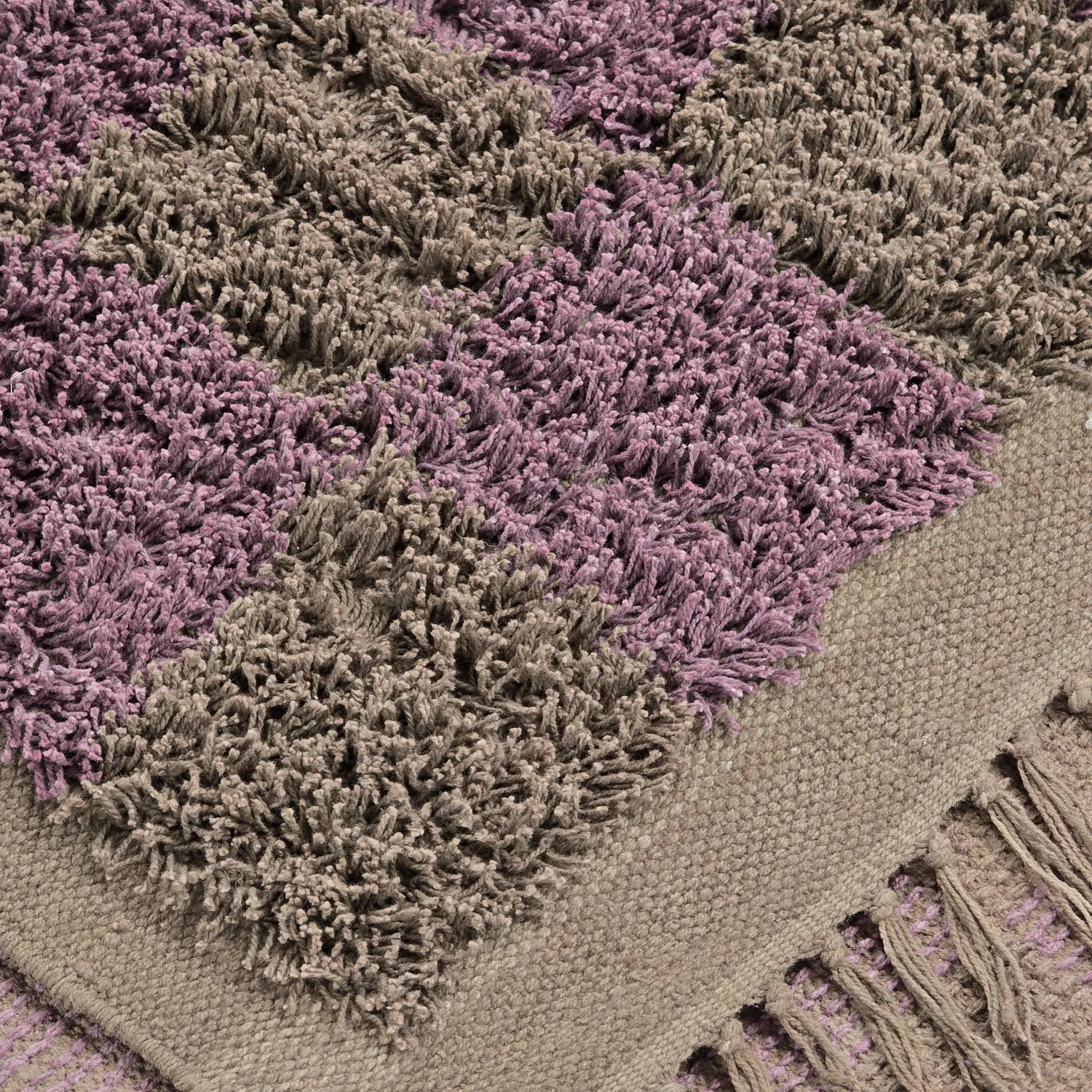 Ryetepper - Elsey Natural Cotton Shaggy (brun/lilla)