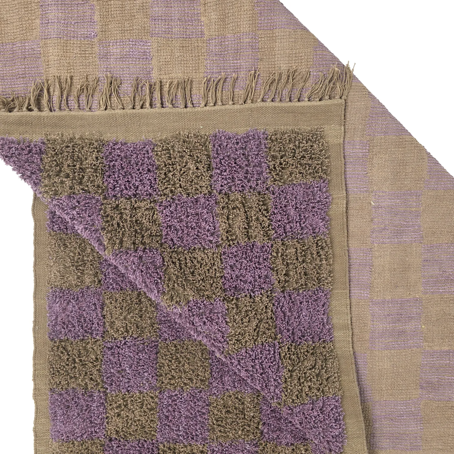 Ryetepper - Elsey Natural Cotton Shaggy (brun/lilla)