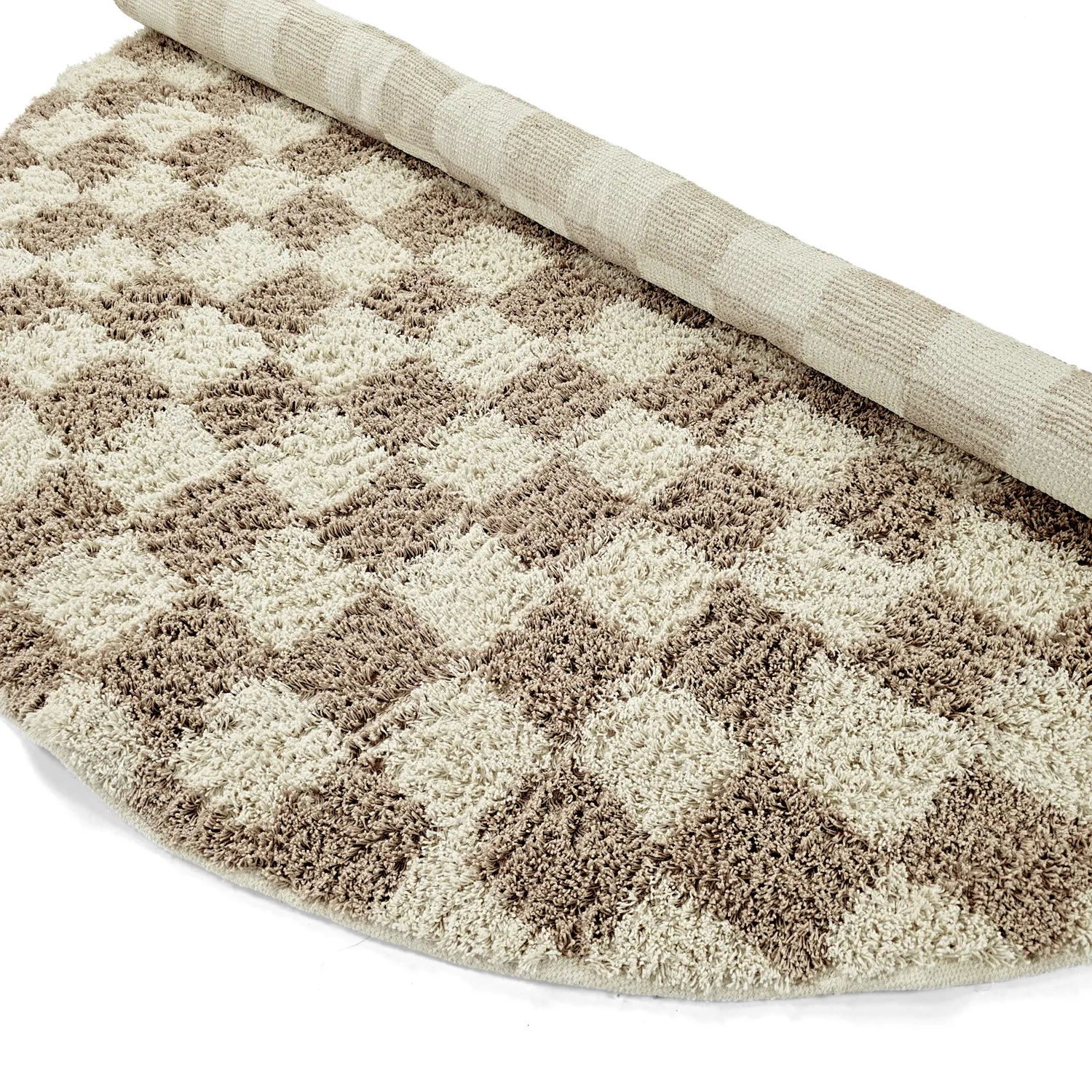 Runde tepper - Elsey Natural Cotton Shaggy (krem/sand)