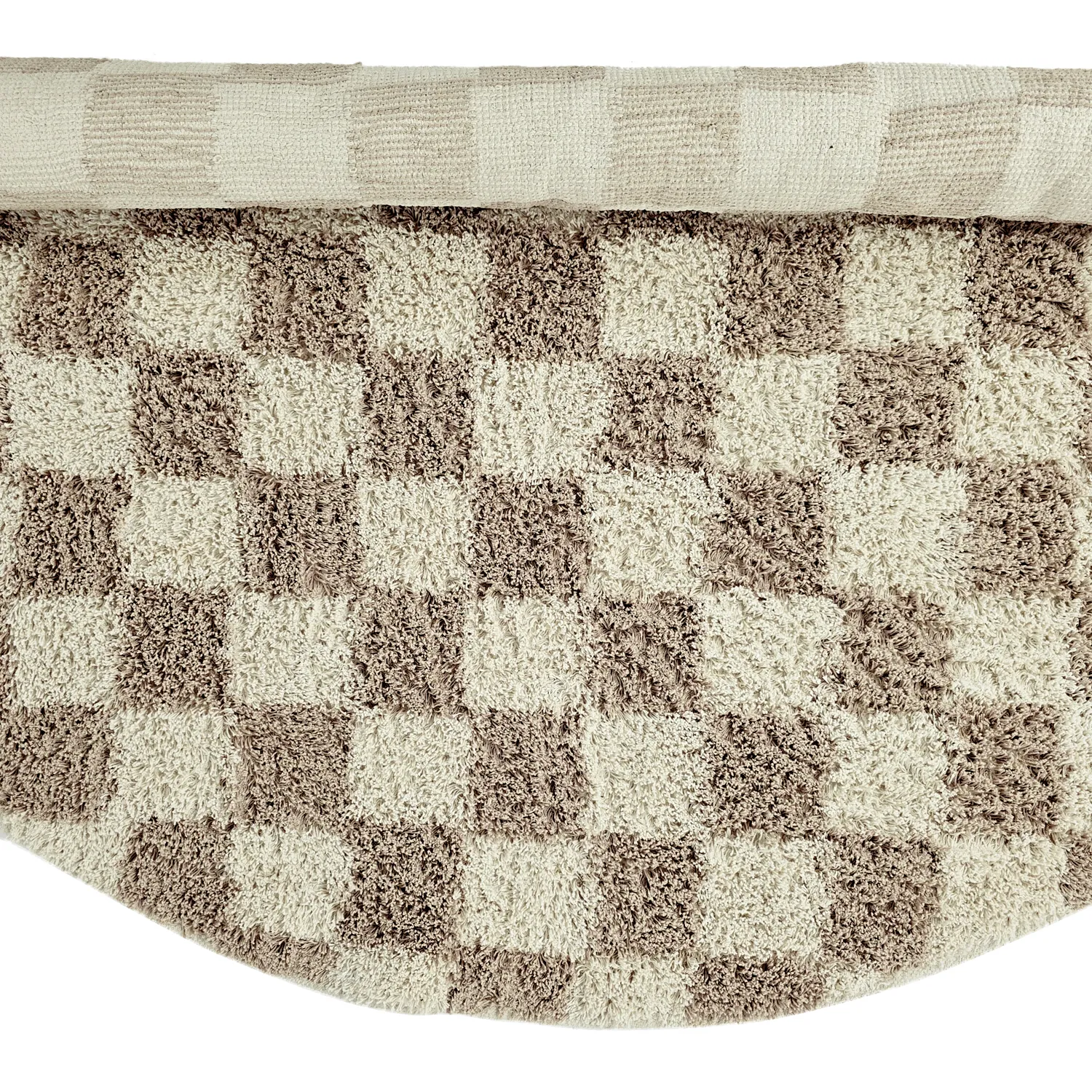Runde tepper - Elsey Natural Cotton Shaggy (krem/sand)