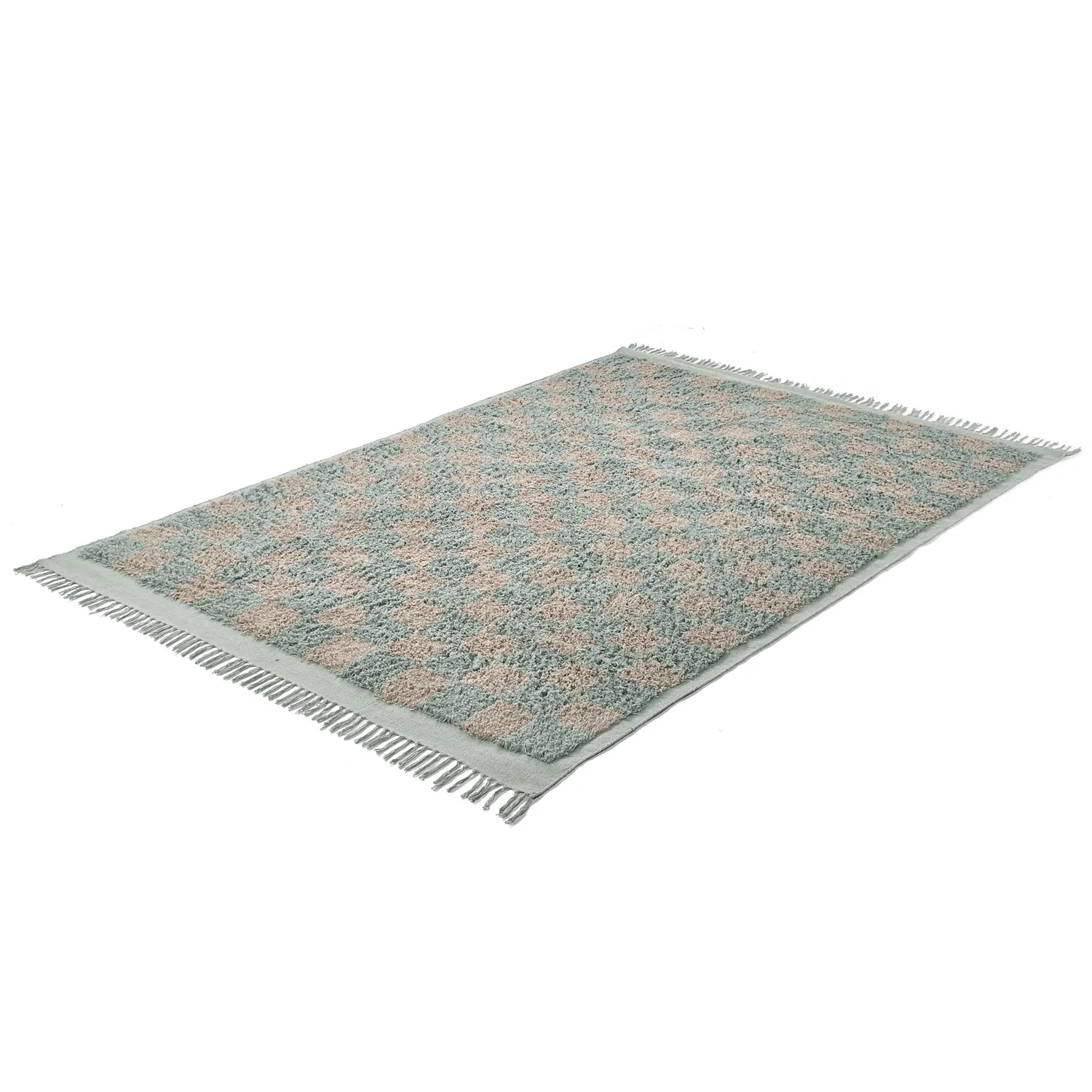 Ryetepper - Elsey Natural Cotton Shaggy (grå/rosa)