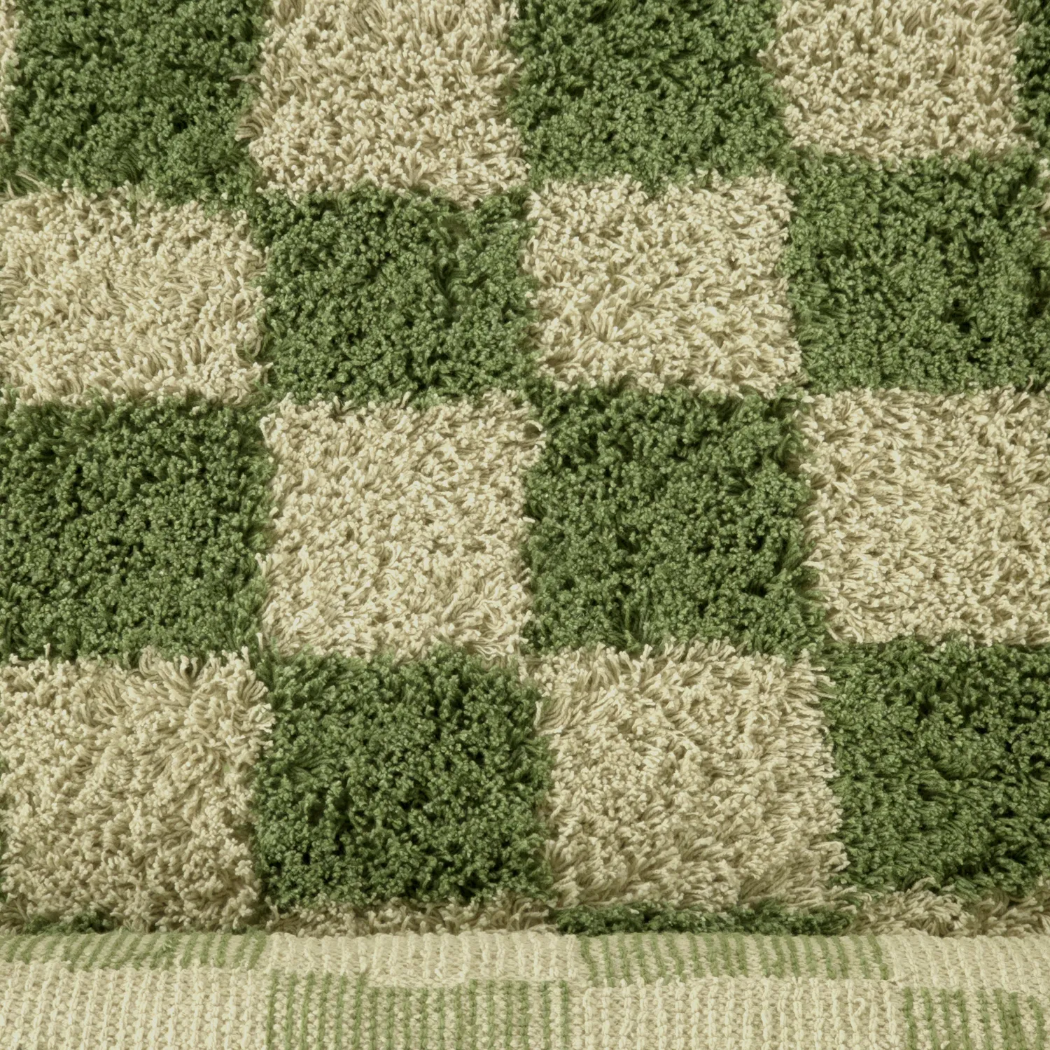 Ryetepper - Elsey Natural Cotton Shaggy (grønn/beige)
