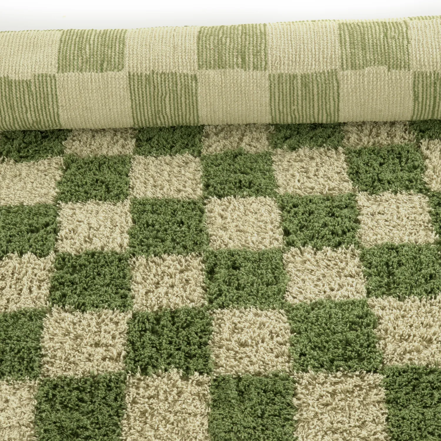 Ryetepper - Elsey Natural Cotton Shaggy (grønn/beige)