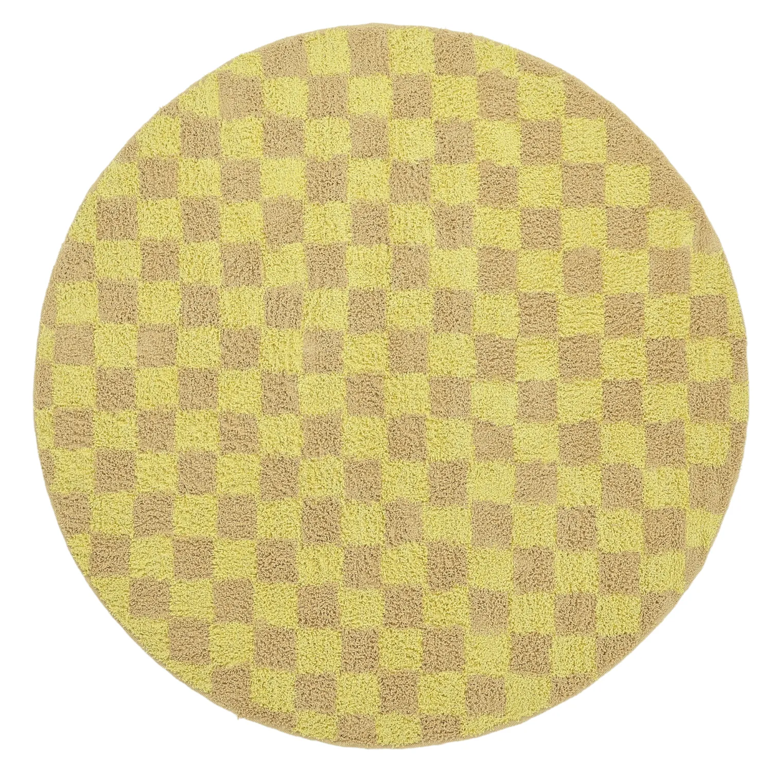 Runde tepper - Elsey Natural Cotton Shaggy (gul/beige)