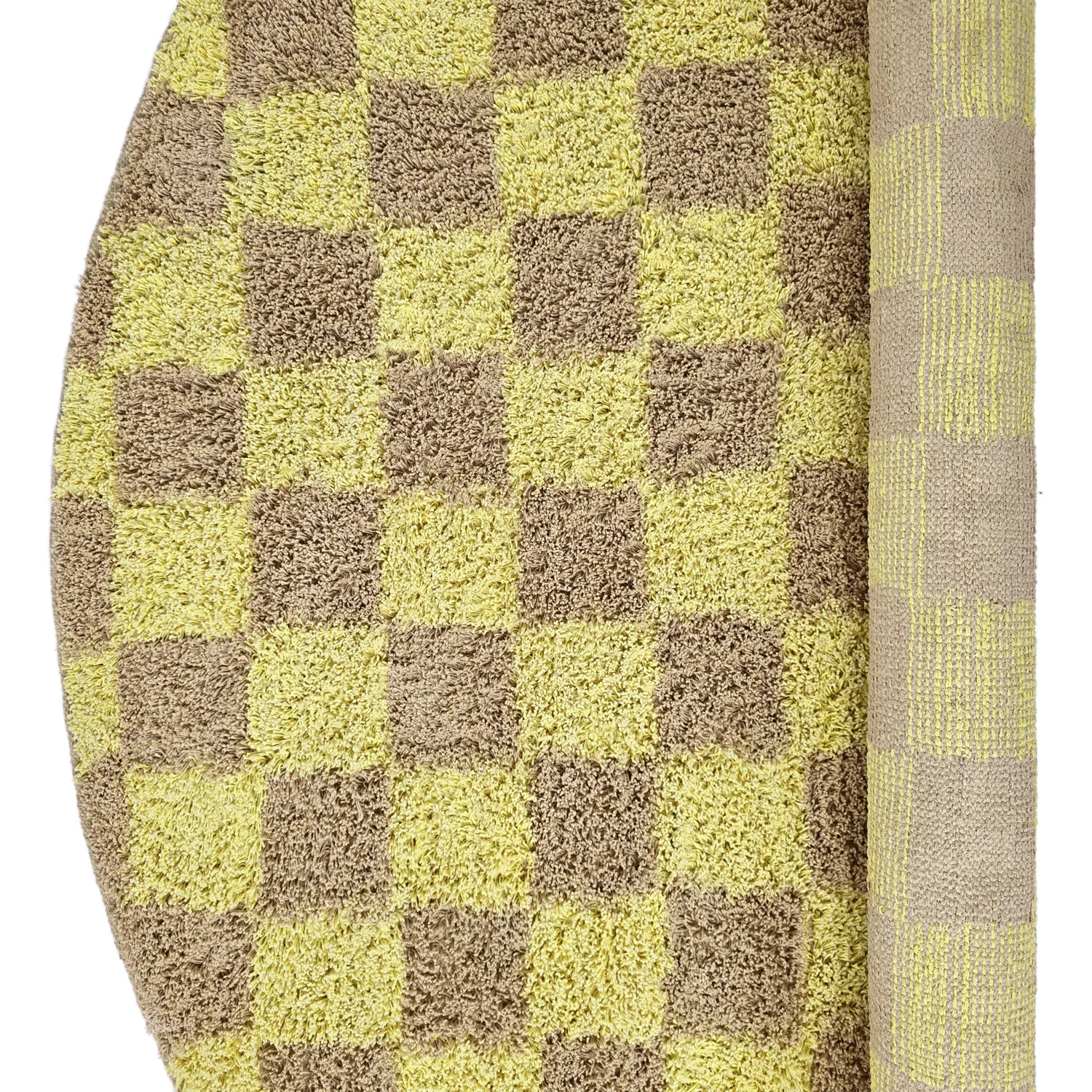 Runde tepper - Elsey Natural Cotton Shaggy (gul/beige)