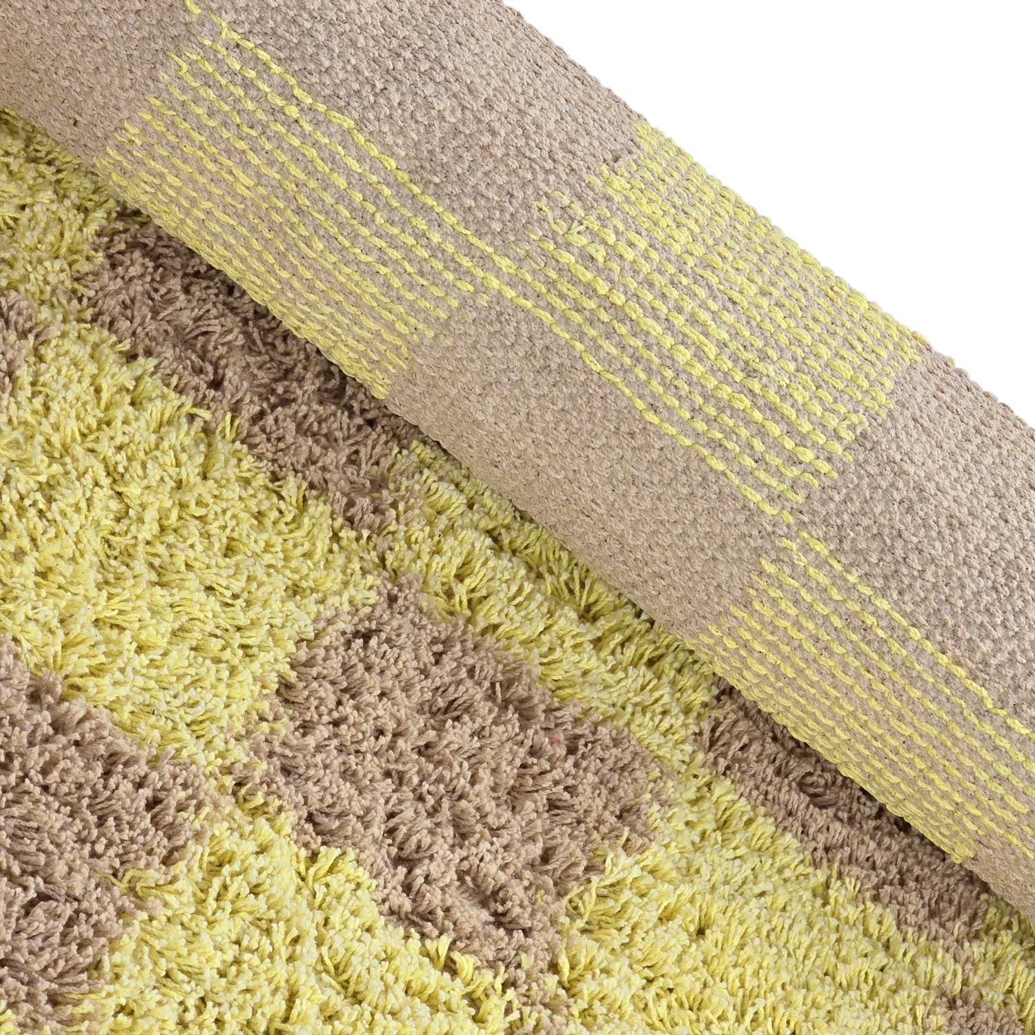 Runde tepper - Elsey Natural Cotton Shaggy (gul/beige)