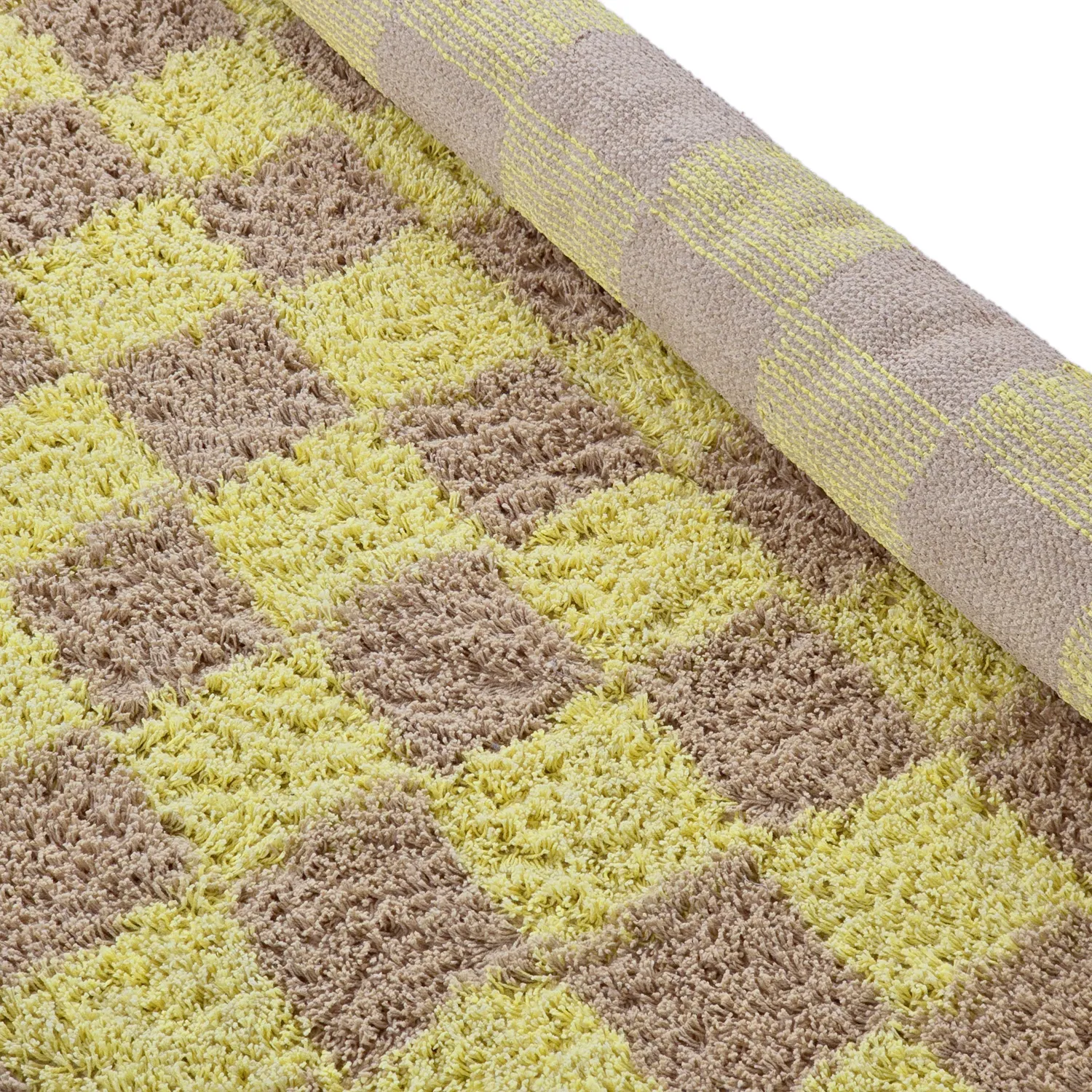 Runde tepper - Elsey Natural Cotton Shaggy (gul/beige)