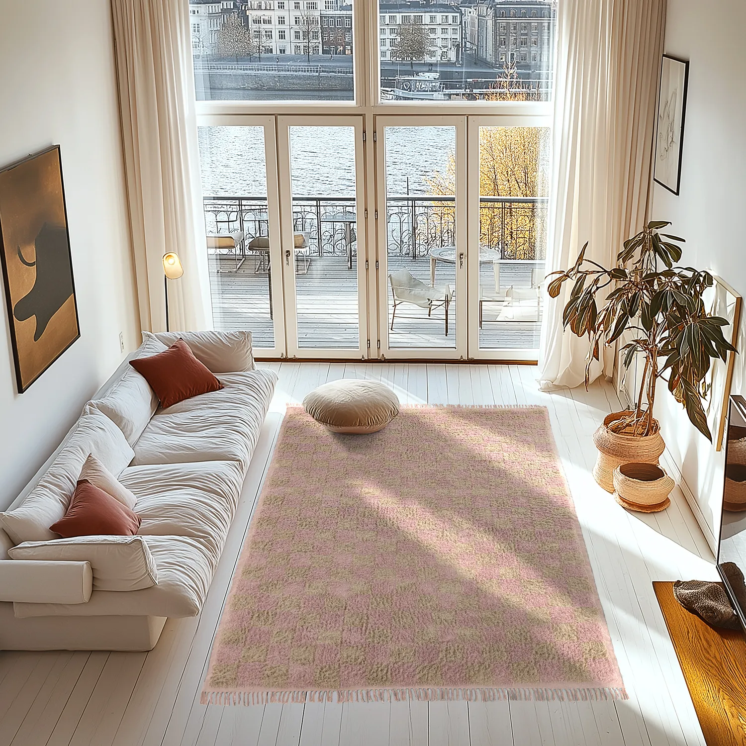 Ryetepper - Elsey Natural Cotton Shaggy (rosa/oransje)