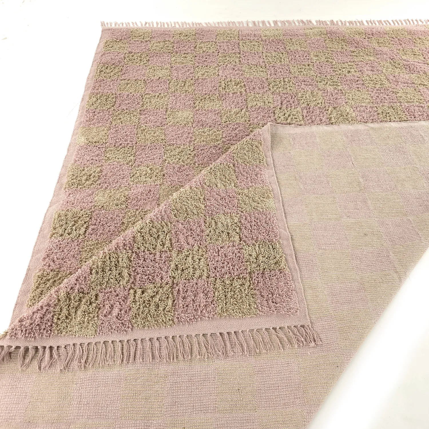 Ryetepper - Elsey Natural Cotton Shaggy (rosa/oransje)