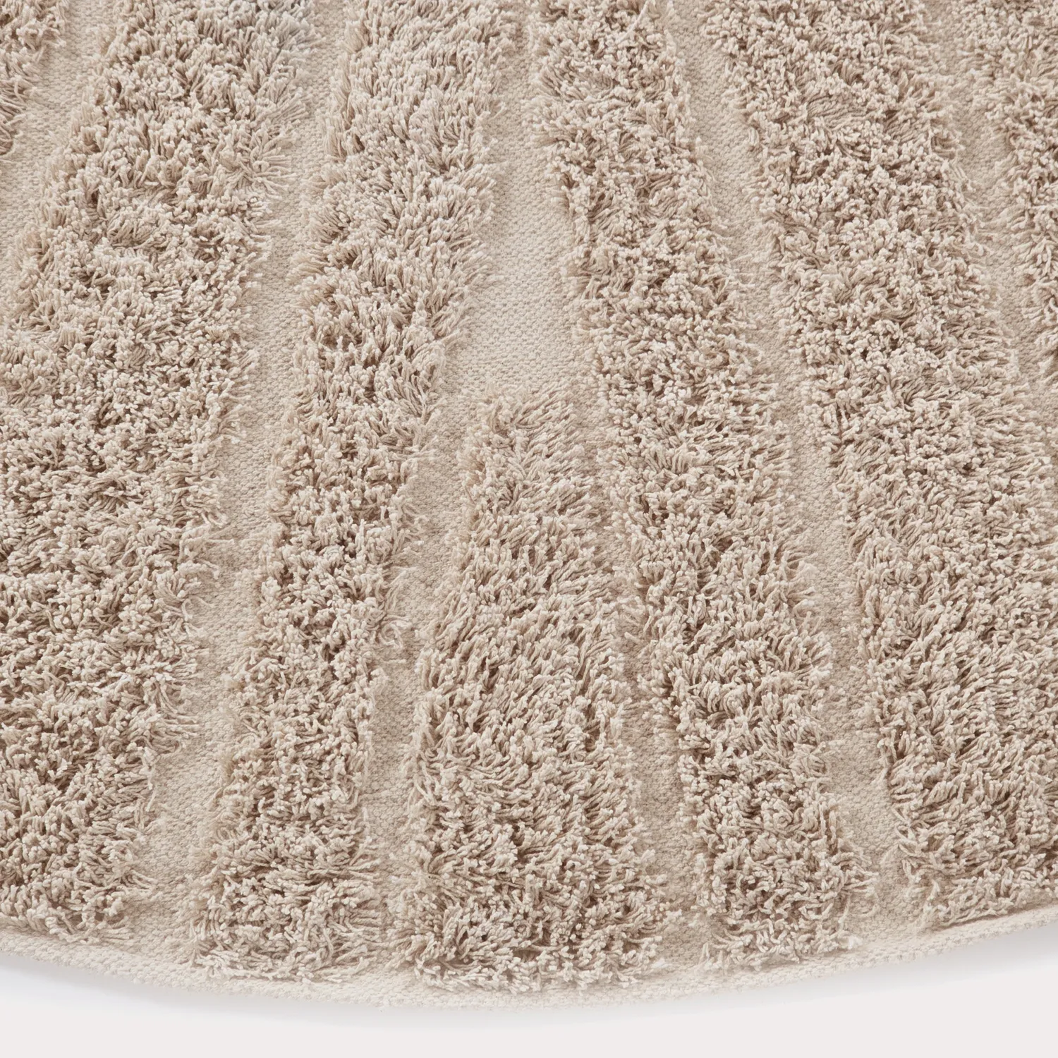 Runde tepper - Farley Natural Cotton Shaggy (beige)