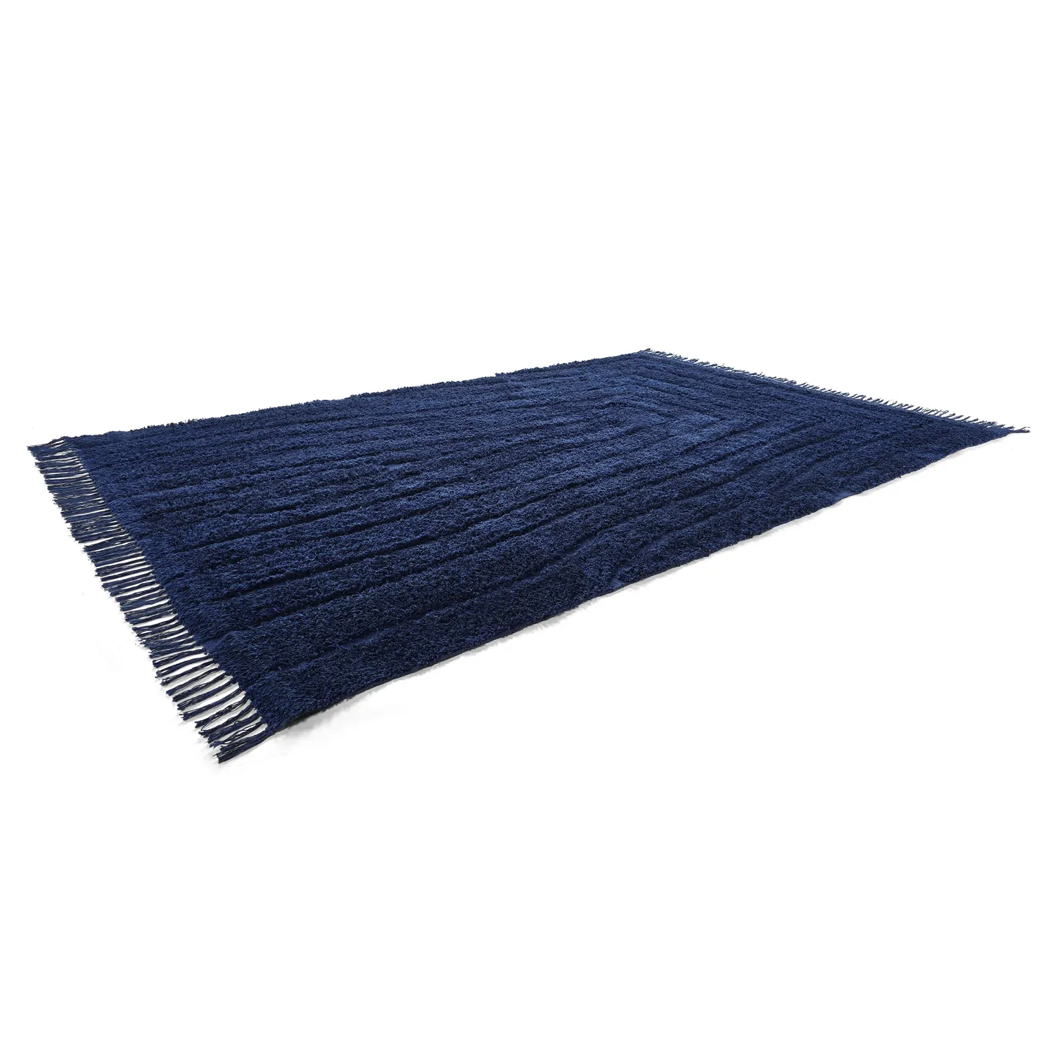 Ryetepper - Farley Natural Cotton Shaggy (blå)