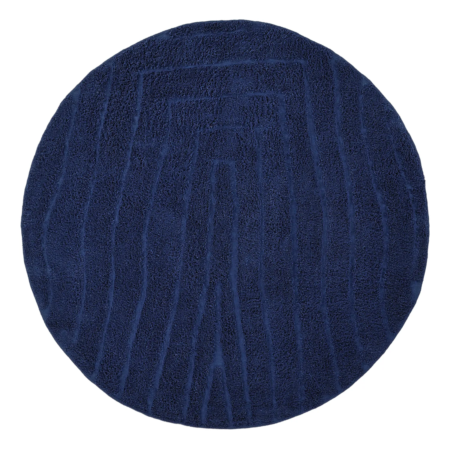 Runde tepper - Farley Natural Cotton Shaggy (blå)