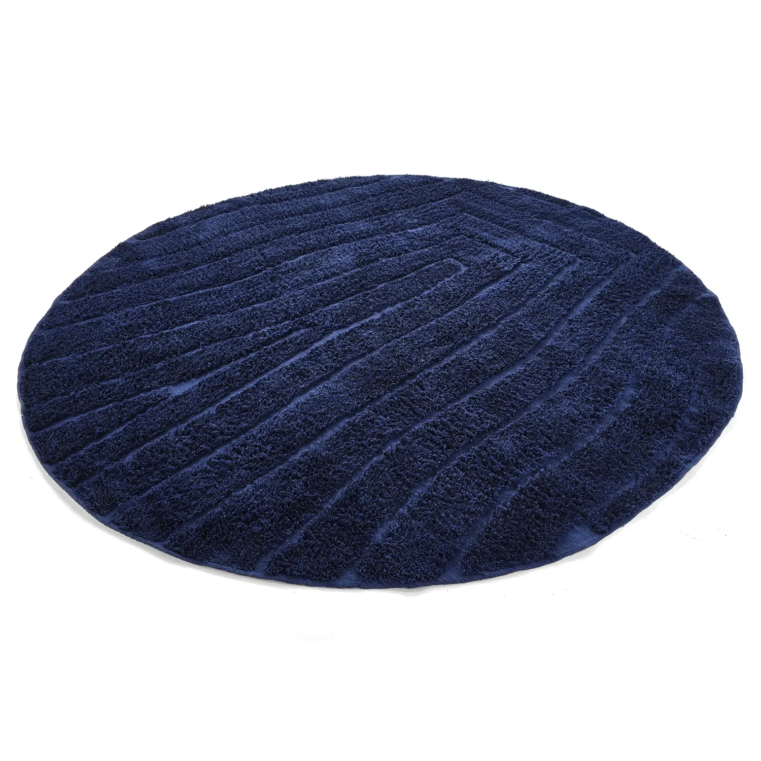 Runde tepper - Farley Natural Cotton Shaggy (blå)