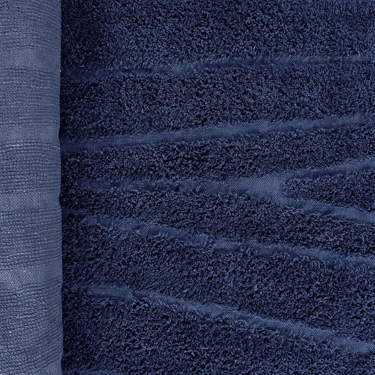 Runde tepper - Farley Natural Cotton Shaggy (blå)