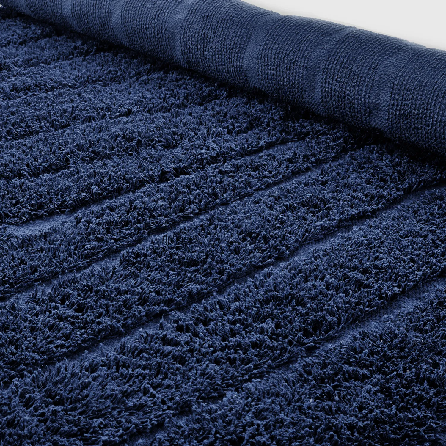 Runde tepper - Farley Natural Cotton Shaggy (blå)