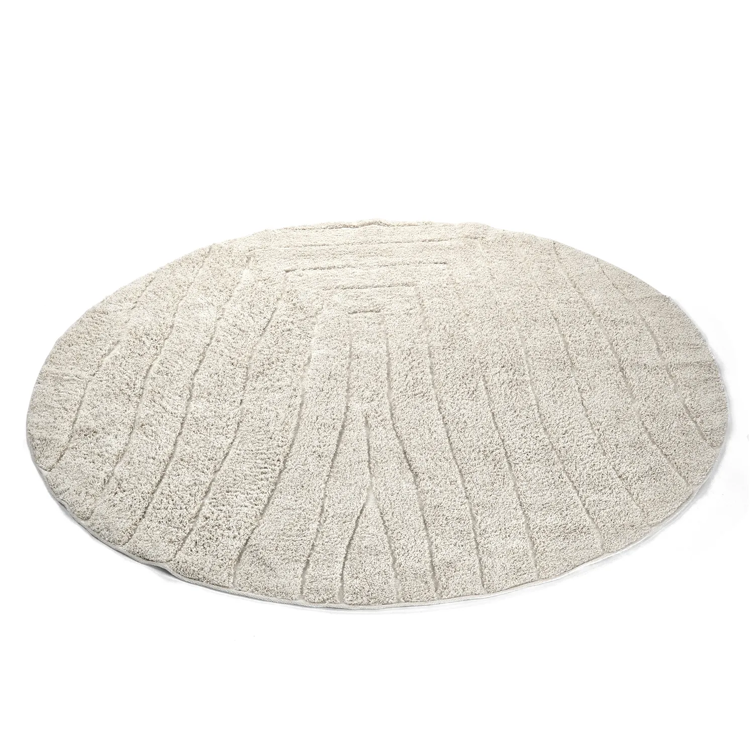 Runde tepper - Farley Natural Cotton Shaggy (off-white)
