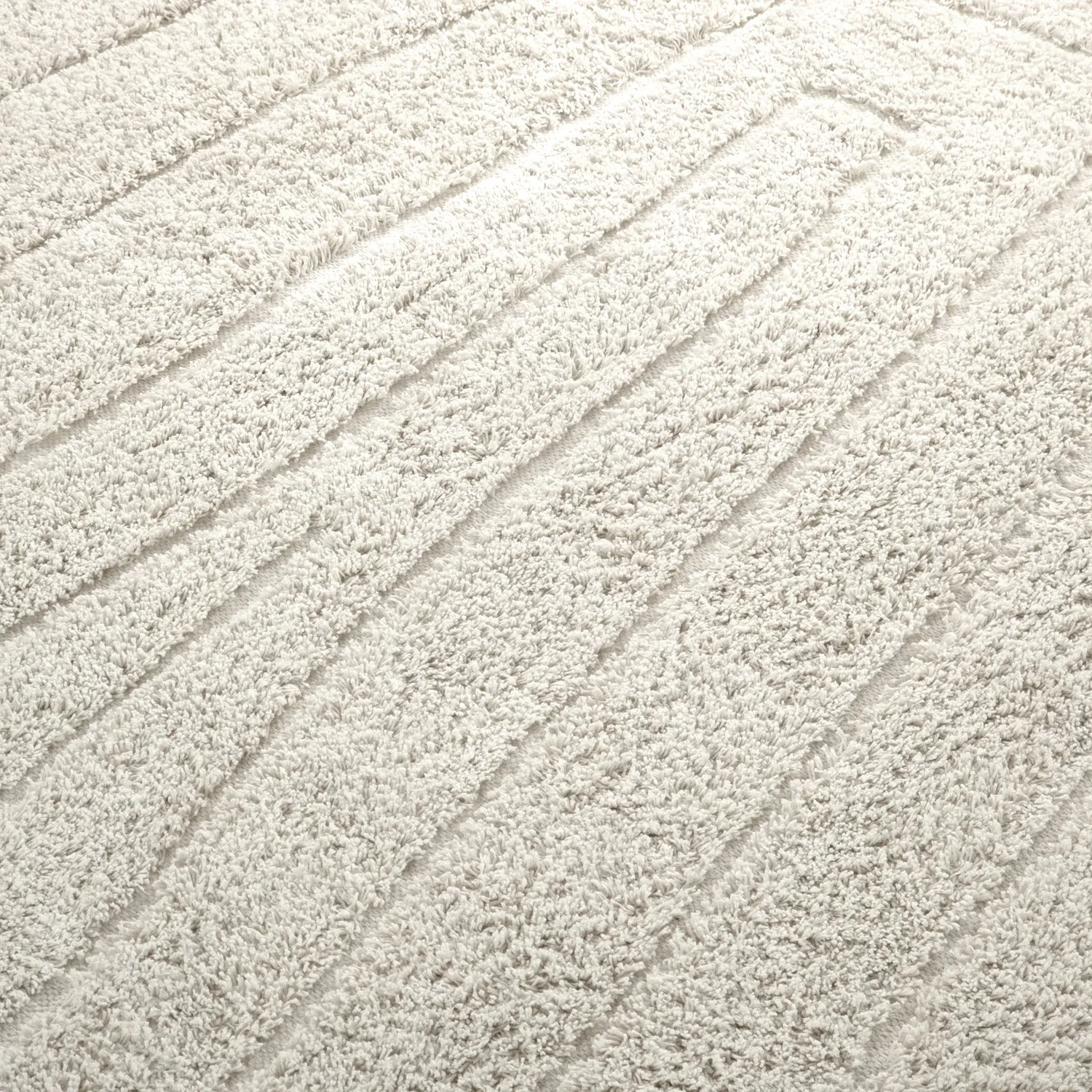 Runde tepper - Farley Natural Cotton Shaggy (off-white)