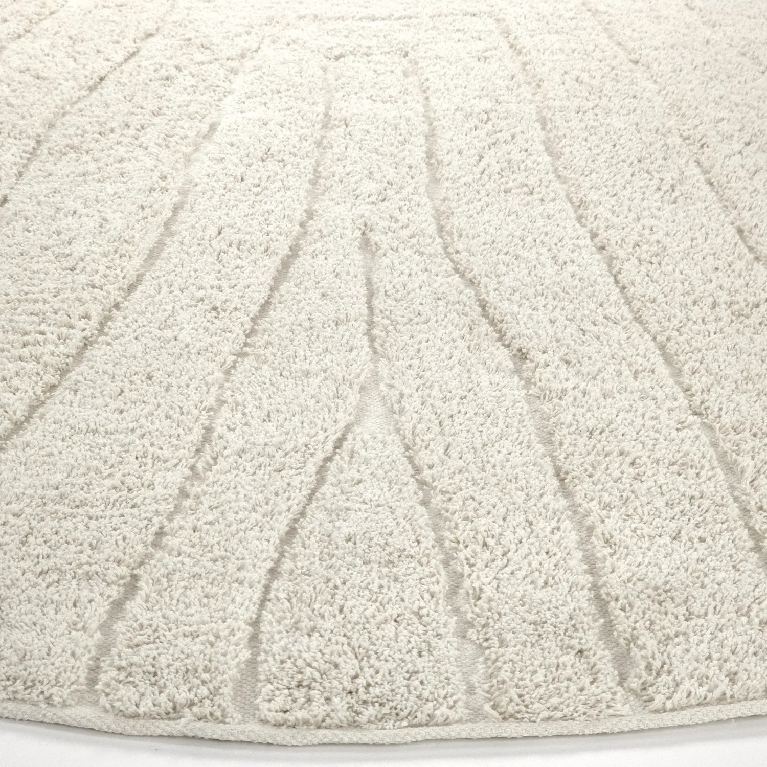 Runde tepper - Farley Natural Cotton Shaggy (off-white)