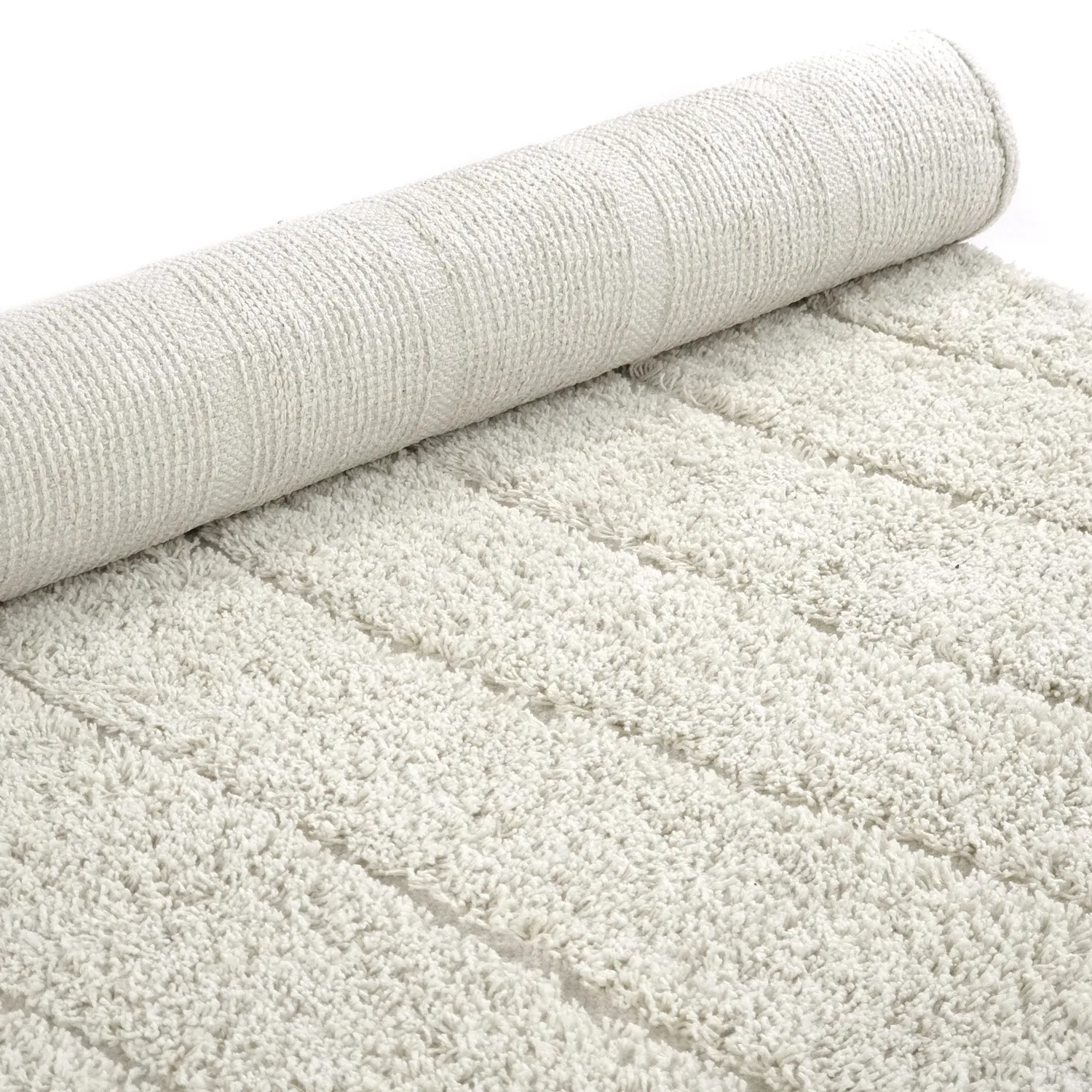 Runde tepper - Farley Natural Cotton Shaggy (off-white)