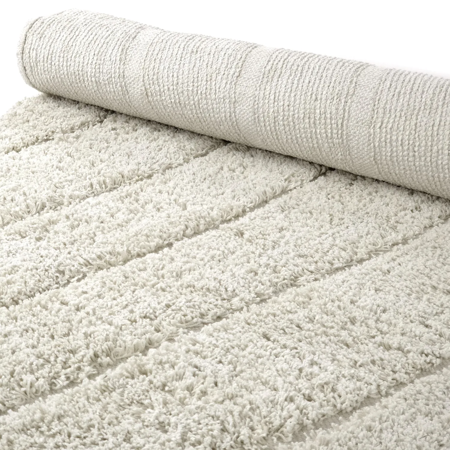 Runde tepper - Farley Natural Cotton Shaggy (off-white)