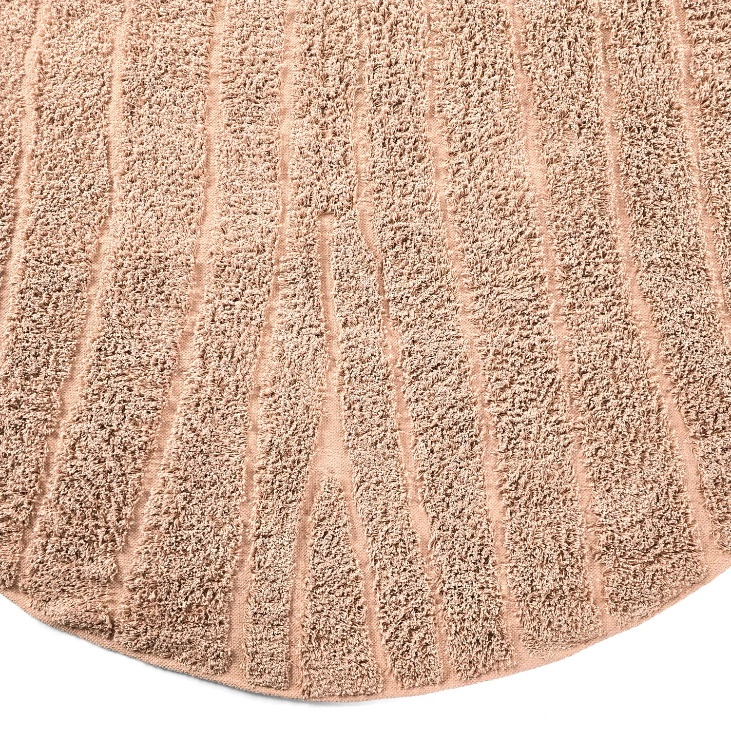 Runde tepper - Farley Natural Cotton Shaggy (rosa)
