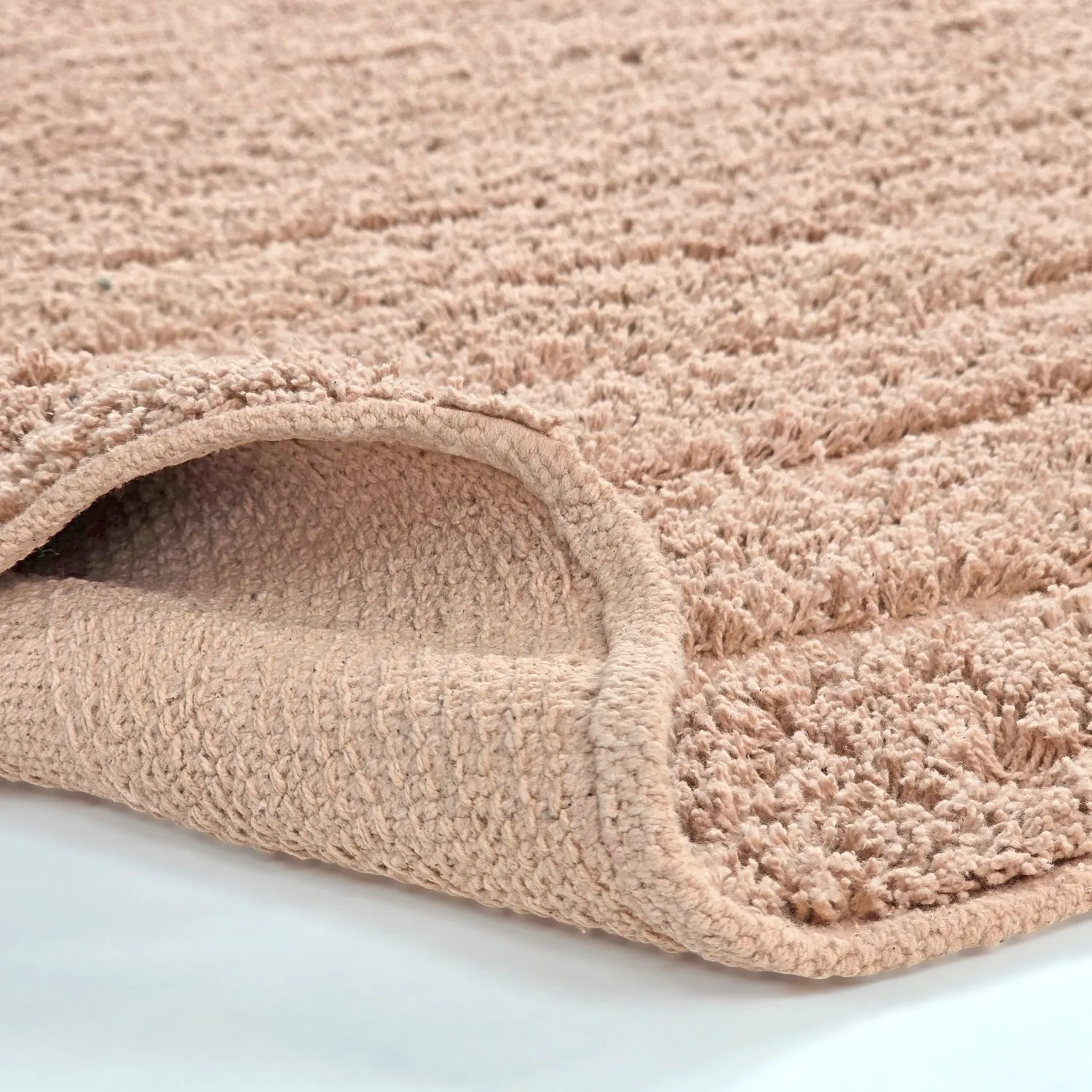 Runde tepper - Farley Natural Cotton Shaggy (rosa)
