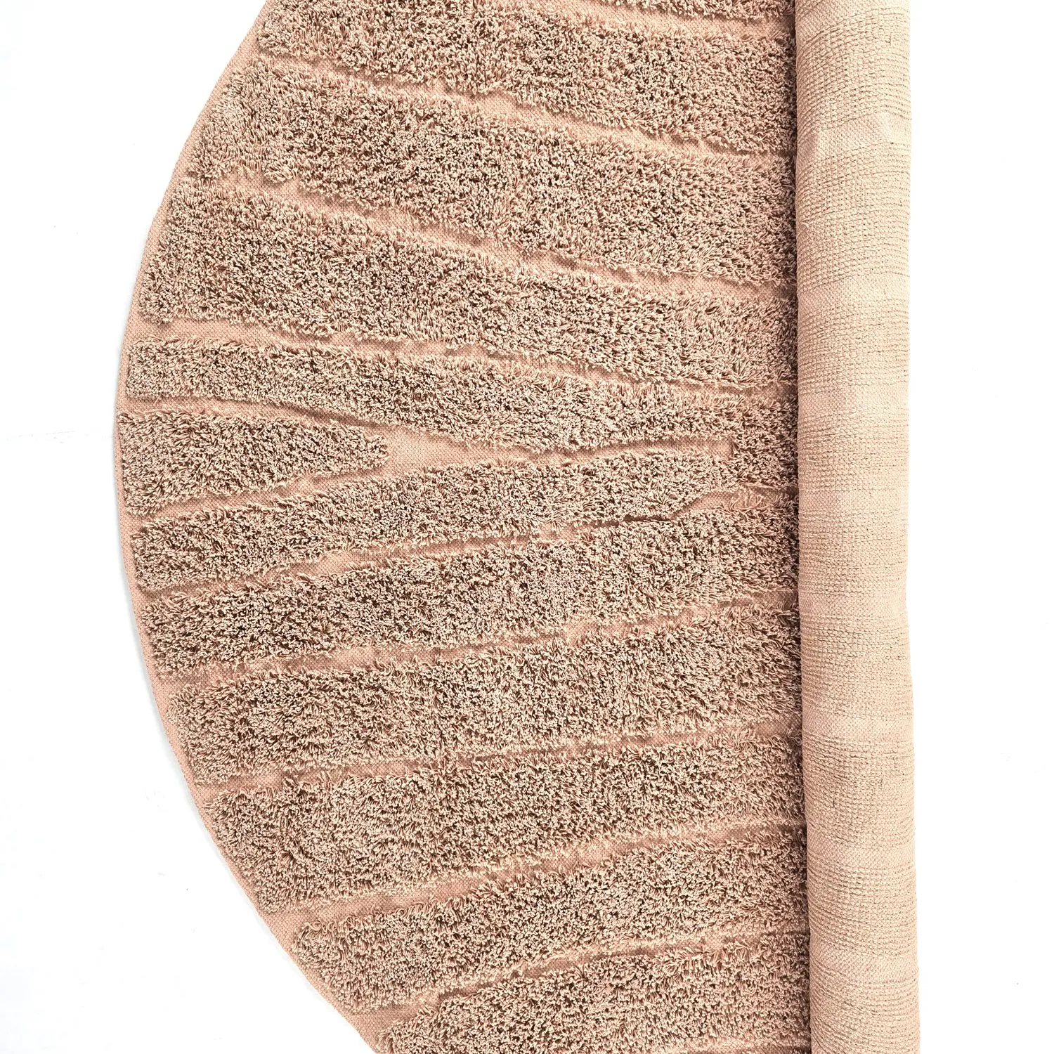 Runde tepper - Farley Natural Cotton Shaggy (rosa)