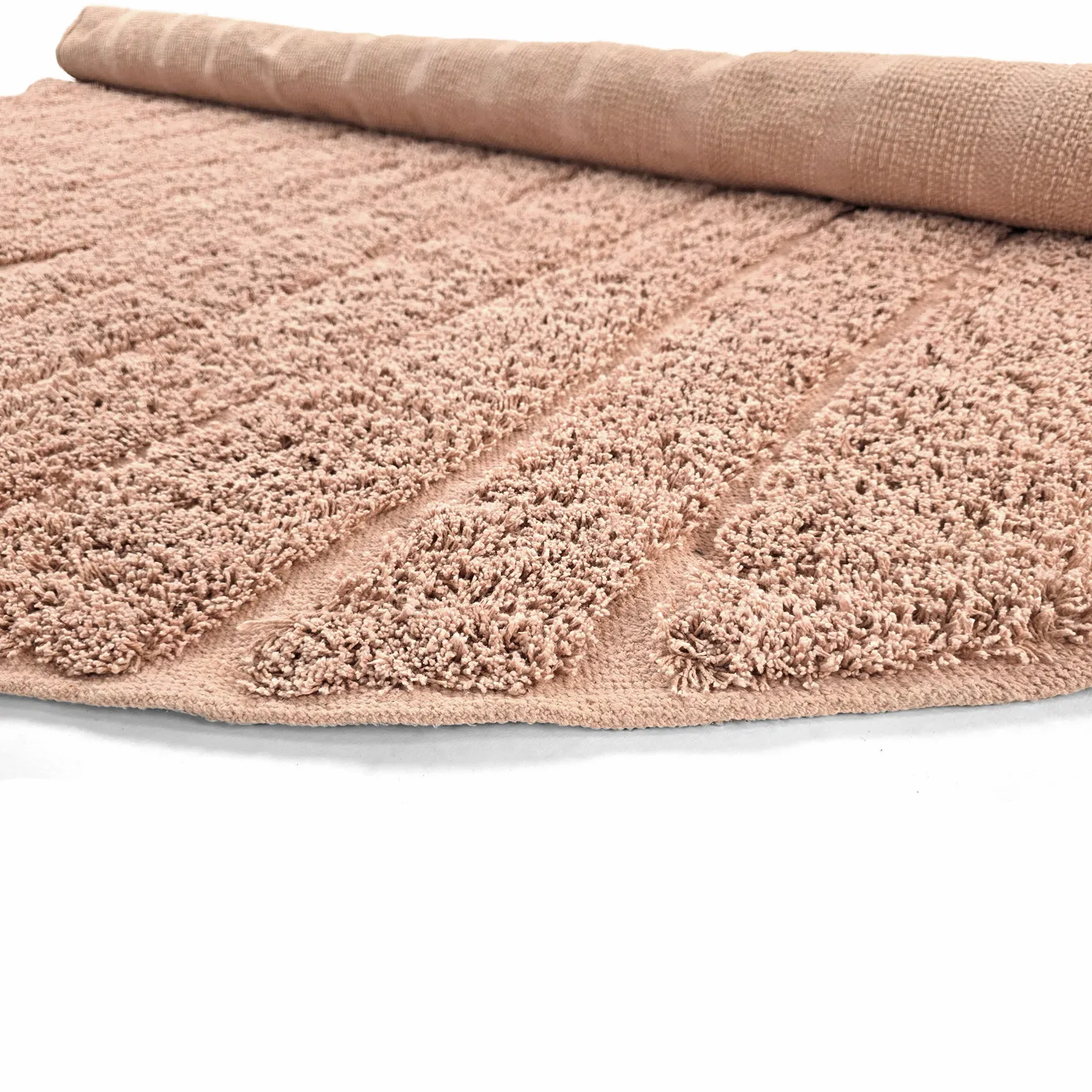 Runde tepper - Farley Natural Cotton Shaggy (rosa)