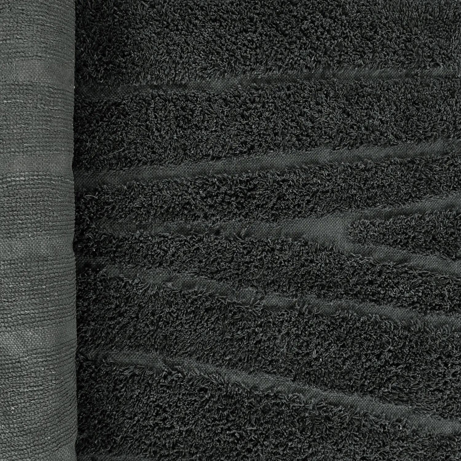 Runde tepper - Farley Natural Cotton Shaggy (svart)