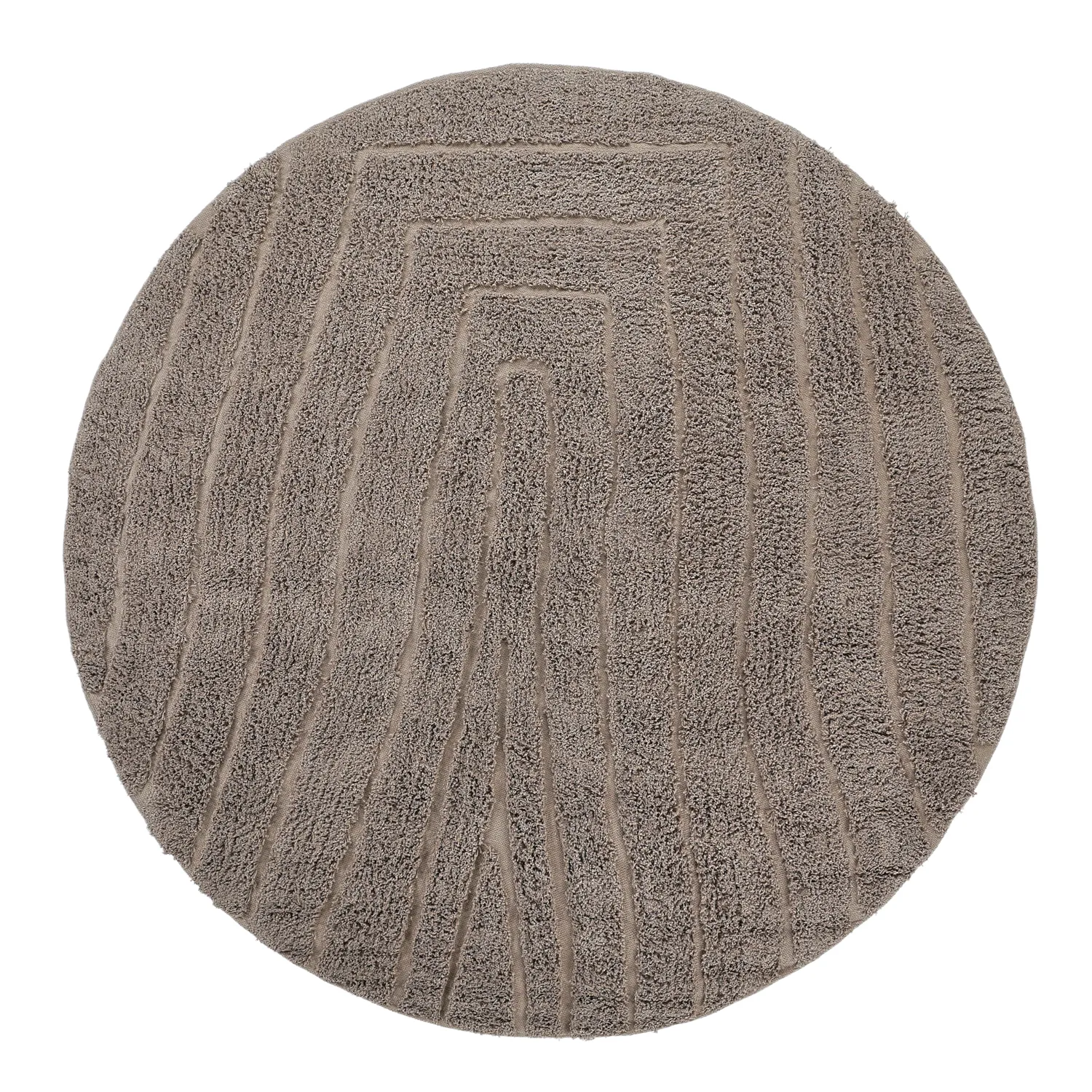 Runde tepper - Farley Natural Cotton Shaggy (taupe)