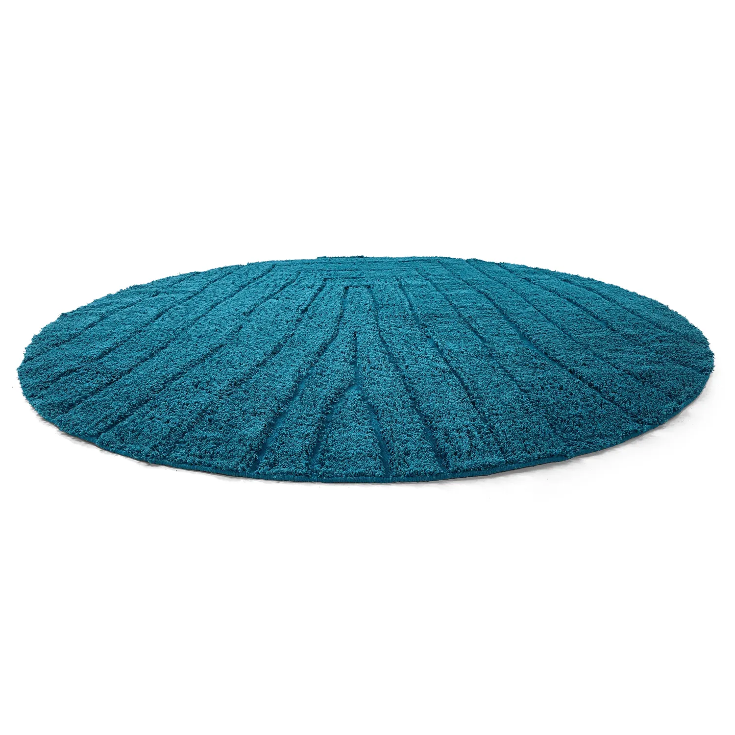Runde tepper - Farley Natural Cotton Shaggy (turkis)