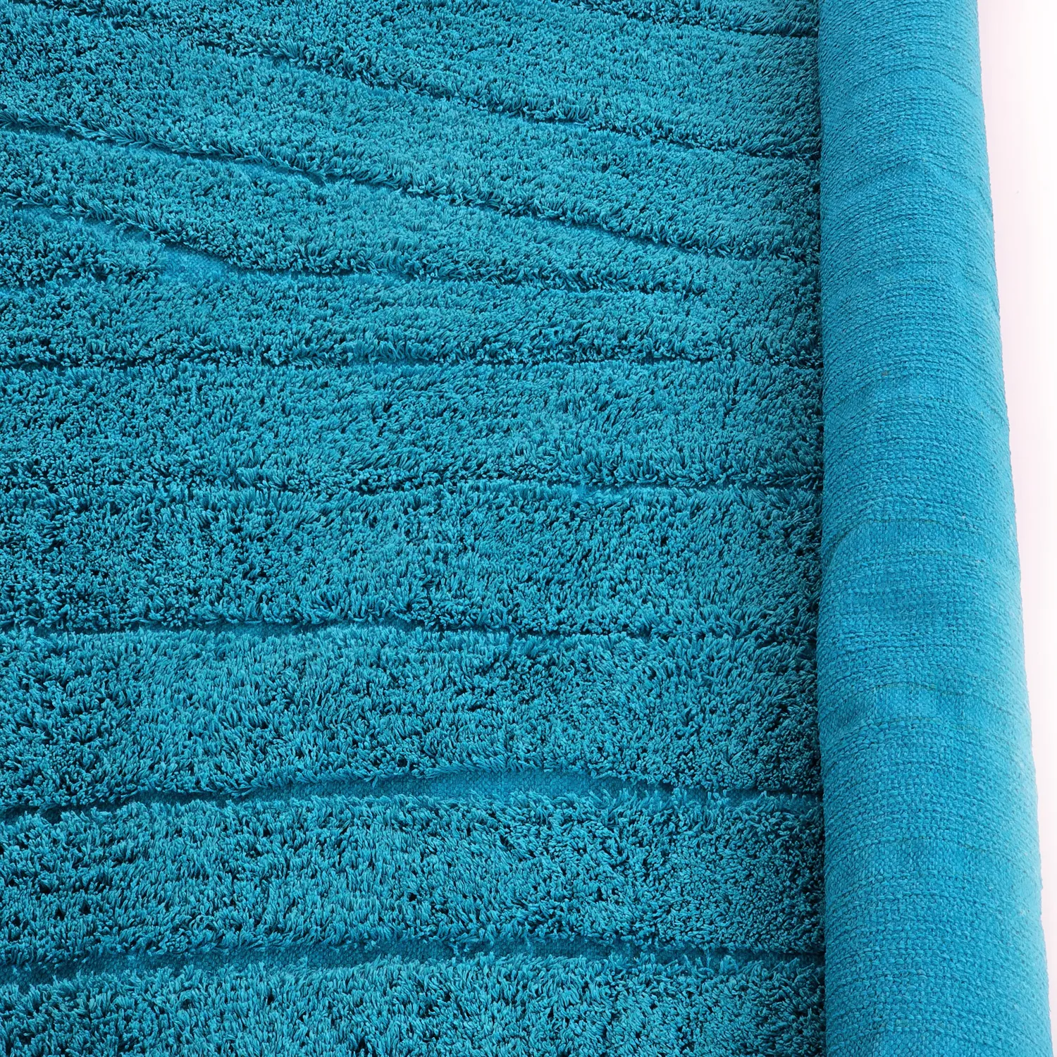 Runde tepper - Farley Natural Cotton Shaggy (turkis)