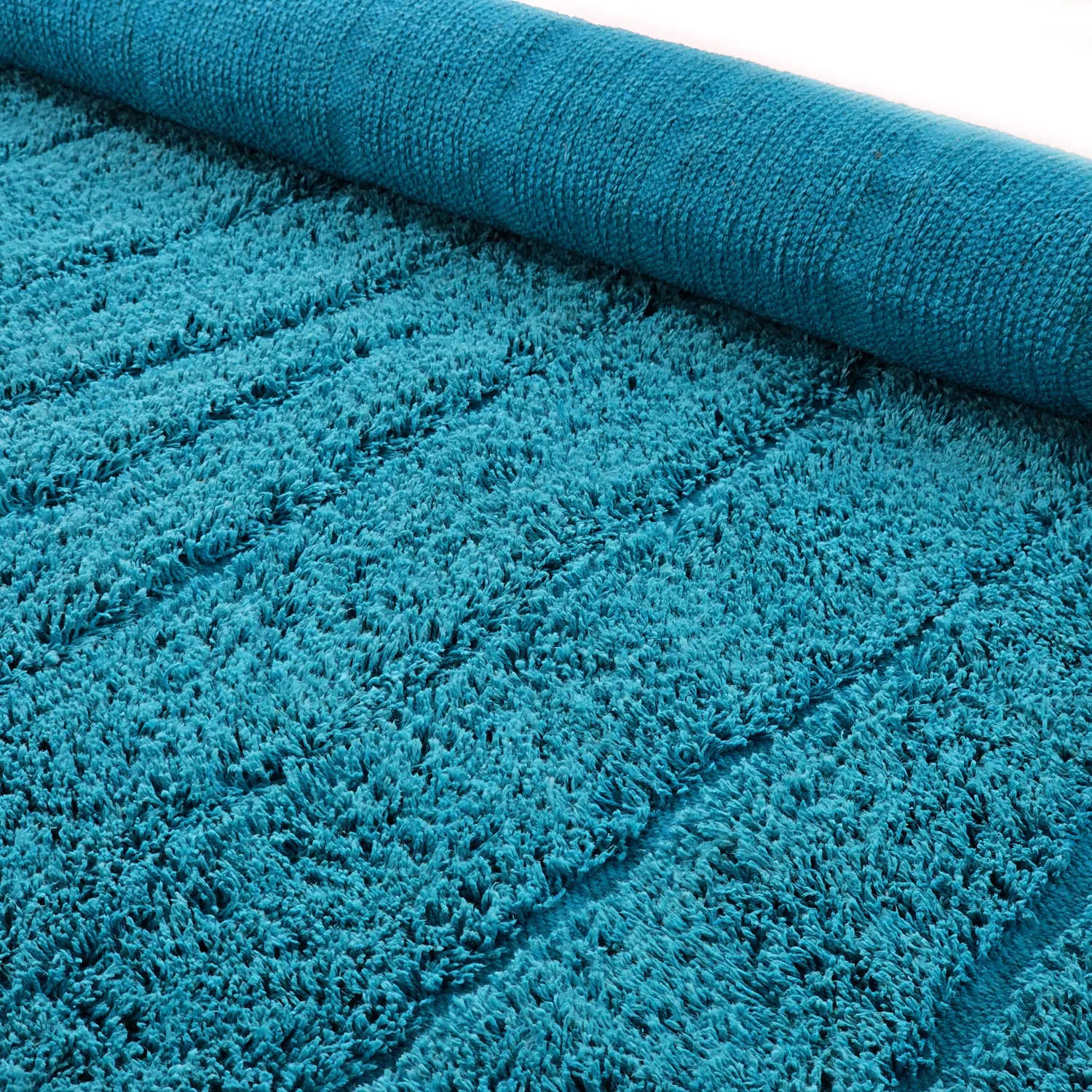 Runde tepper - Farley Natural Cotton Shaggy (turkis)