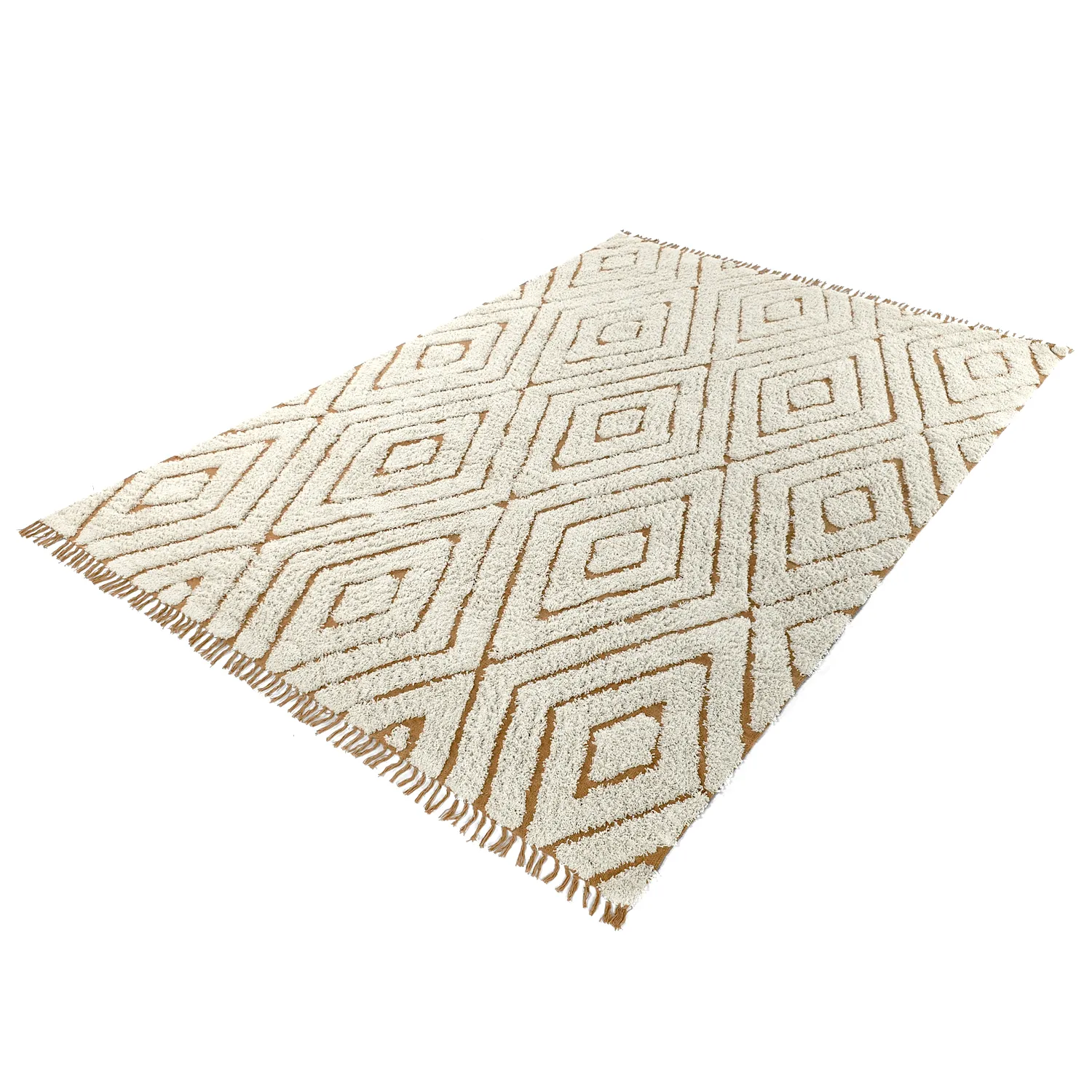 Ryetepper - Holwell Natural Cotton Shaggy (off white/brun)