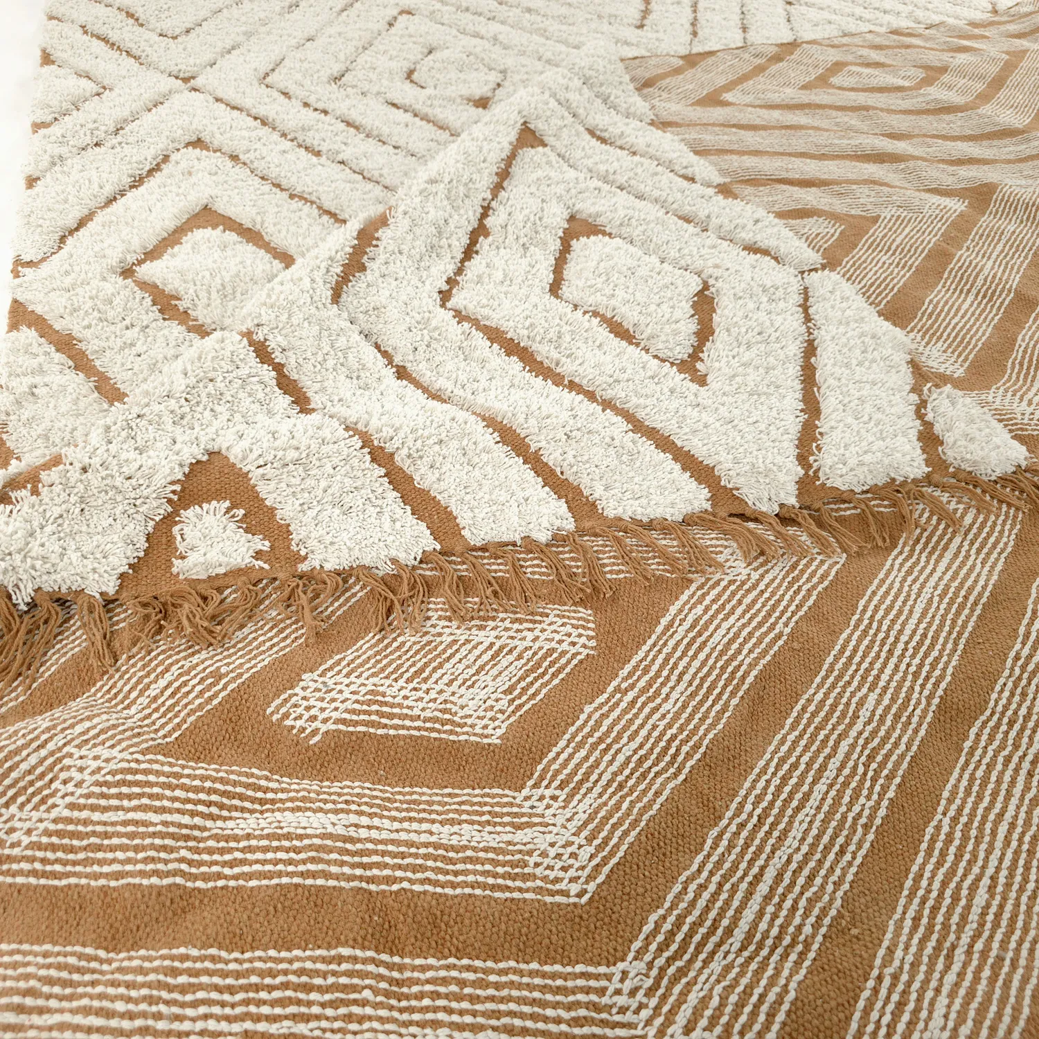 Ryetepper - Holwell Natural Cotton Shaggy (off white/brun)