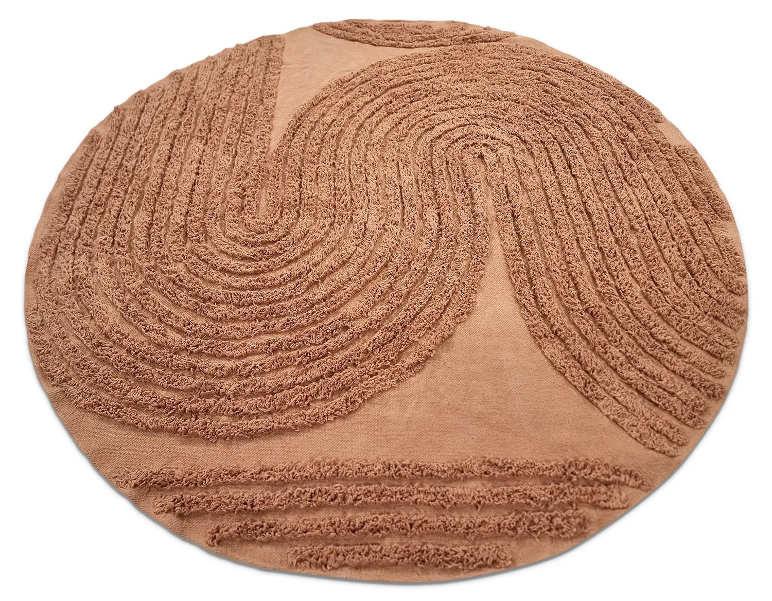 Runde tepper - Jovie Natural Cotton Shaggy (terrakotta)