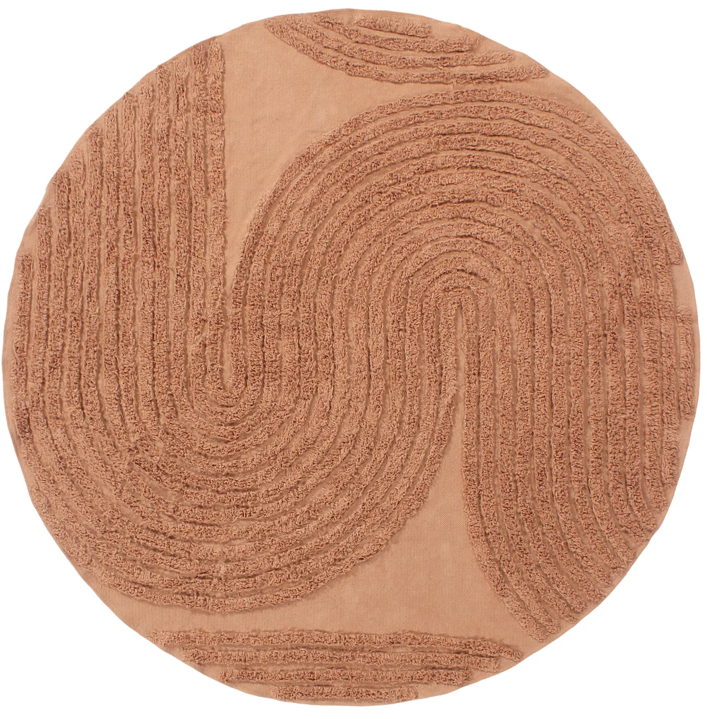 Runde tepper - Jovie Natural Cotton Shaggy (terrakotta)