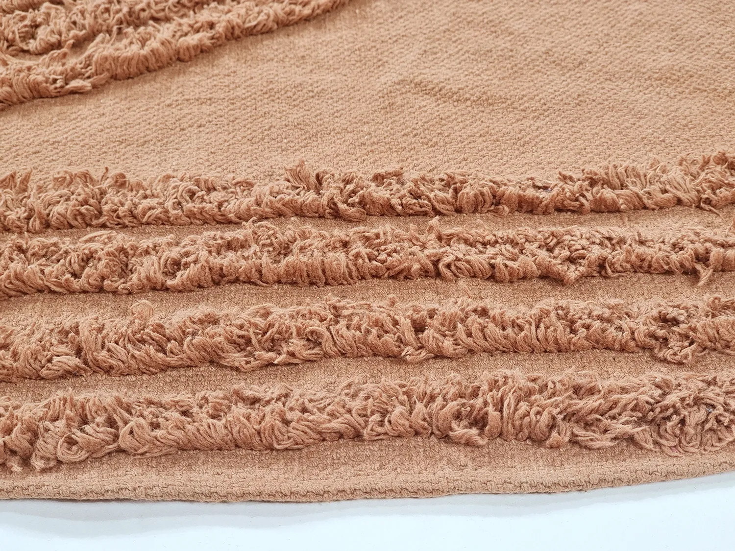 Runde tepper - Jovie Natural Cotton Shaggy (terrakotta)