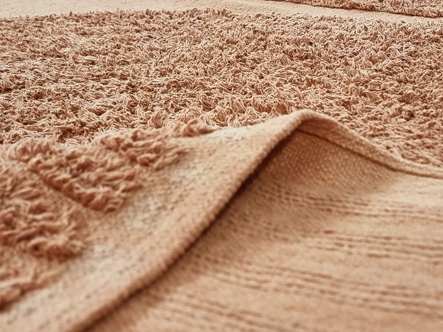 Runde tepper - Jovie Natural Cotton Shaggy (terrakotta)