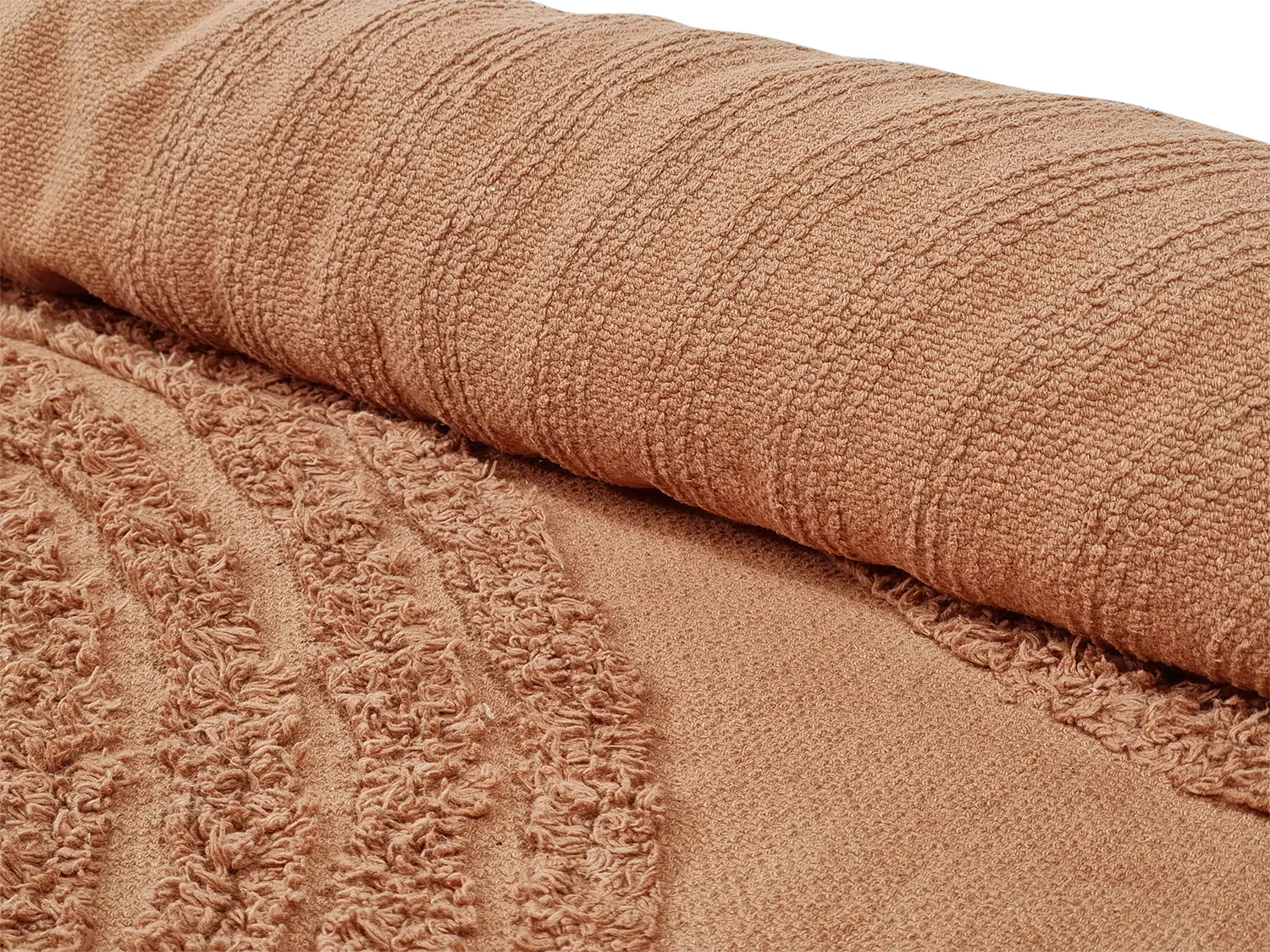 Runde tepper - Jovie Natural Cotton Shaggy (terrakotta)